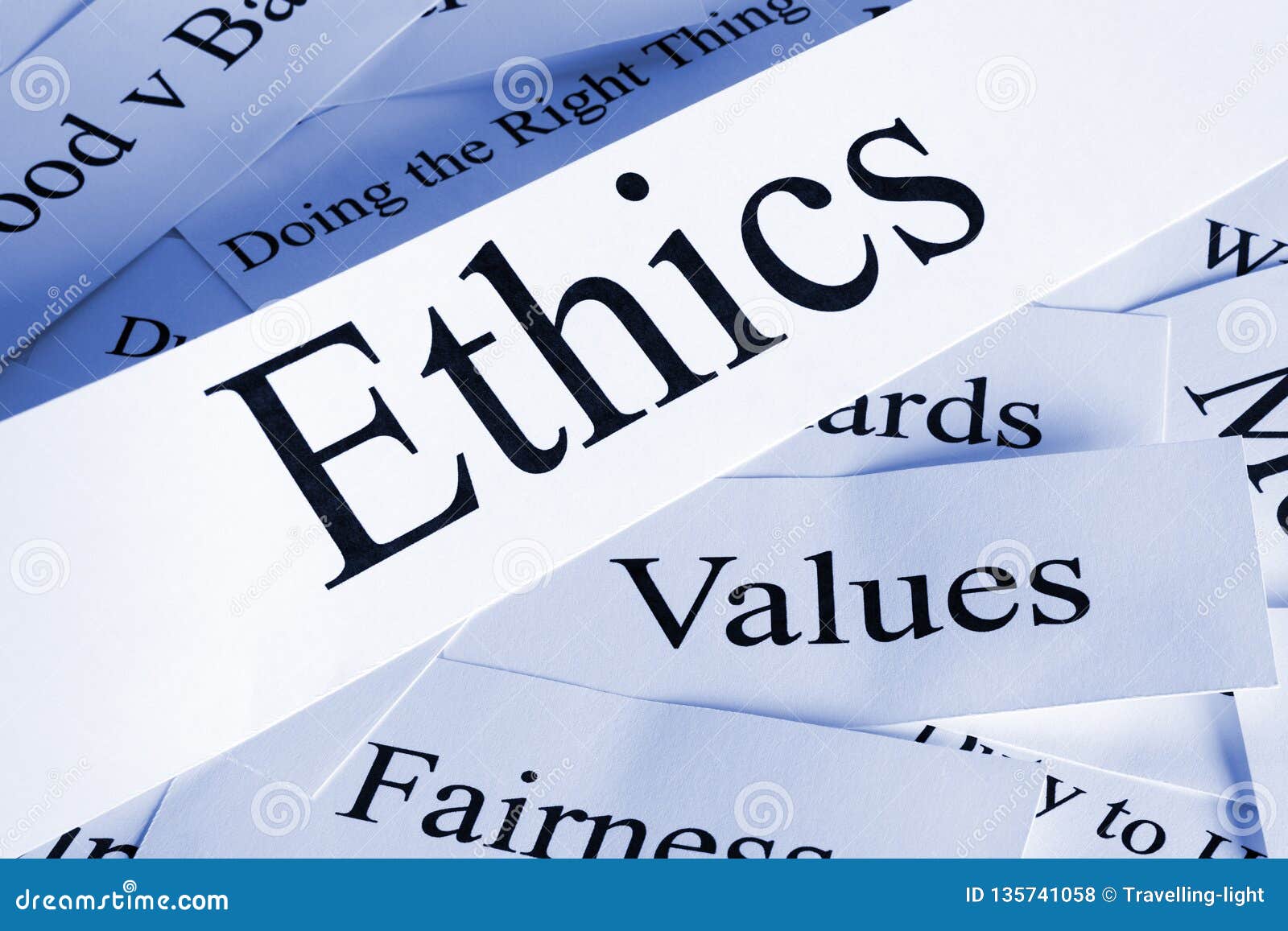 ethics concept in words