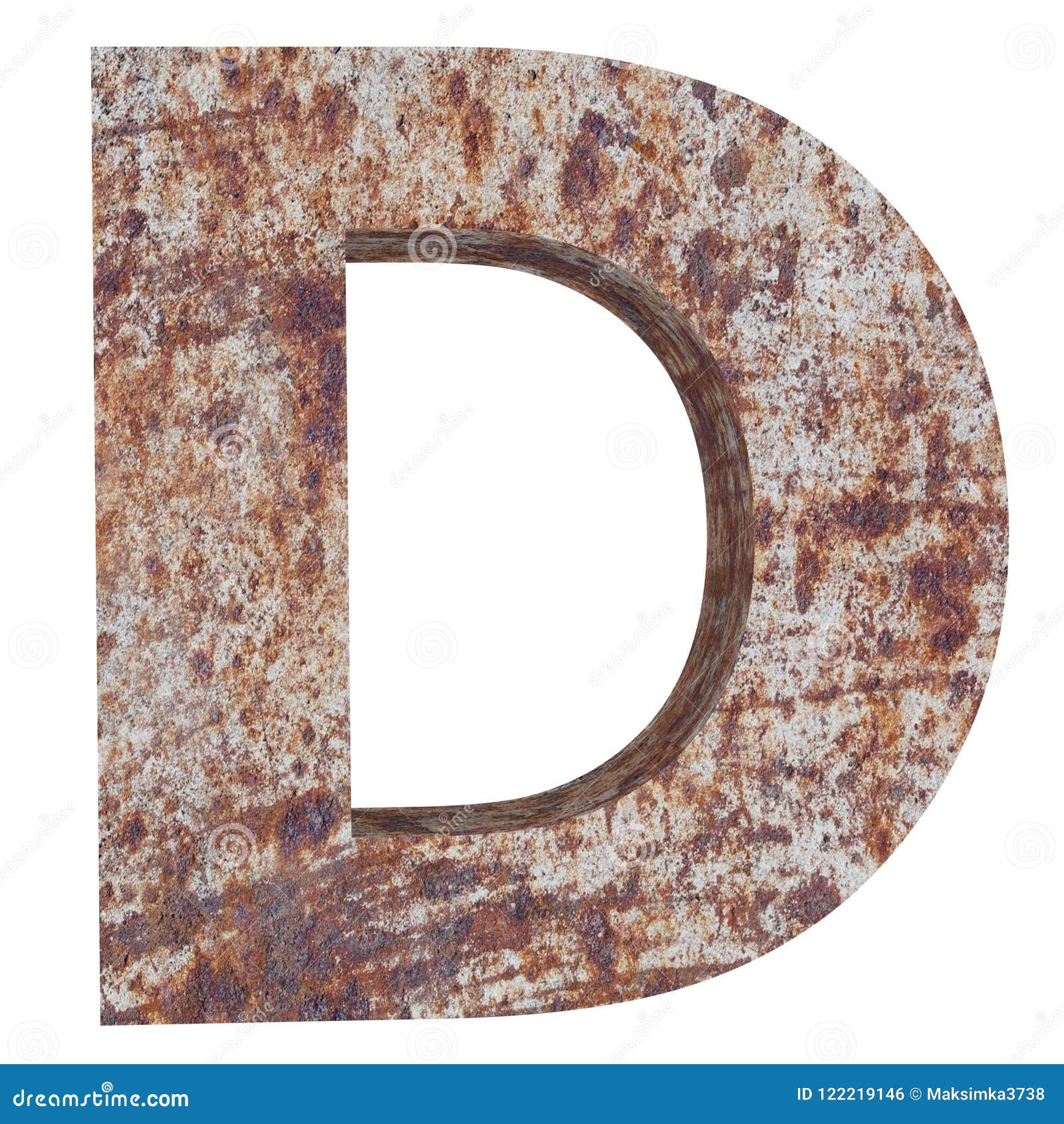 Conceptual Old Rusted Meta Capital Letter -D, Iron or Steel Industry ...