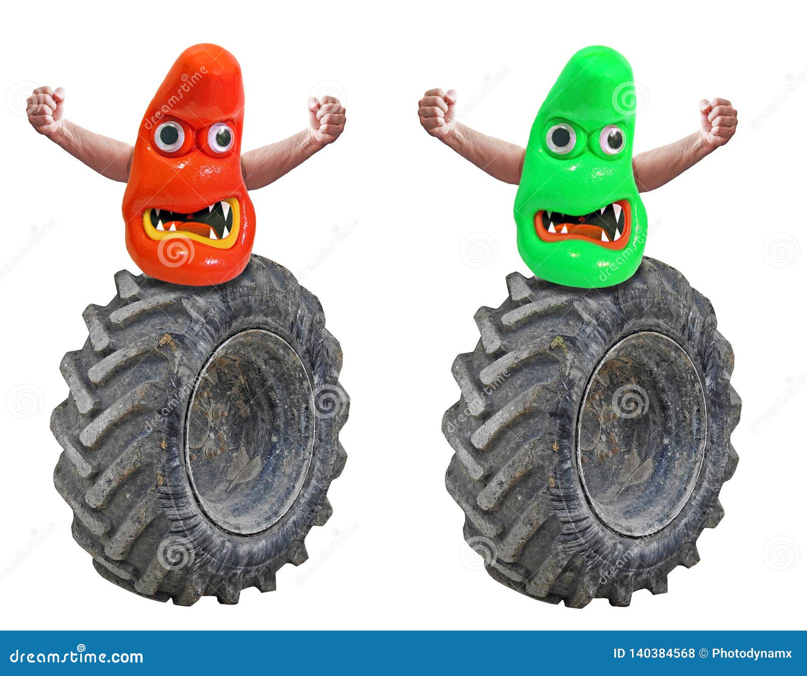 road rage blob menace monsters riding huge tyres