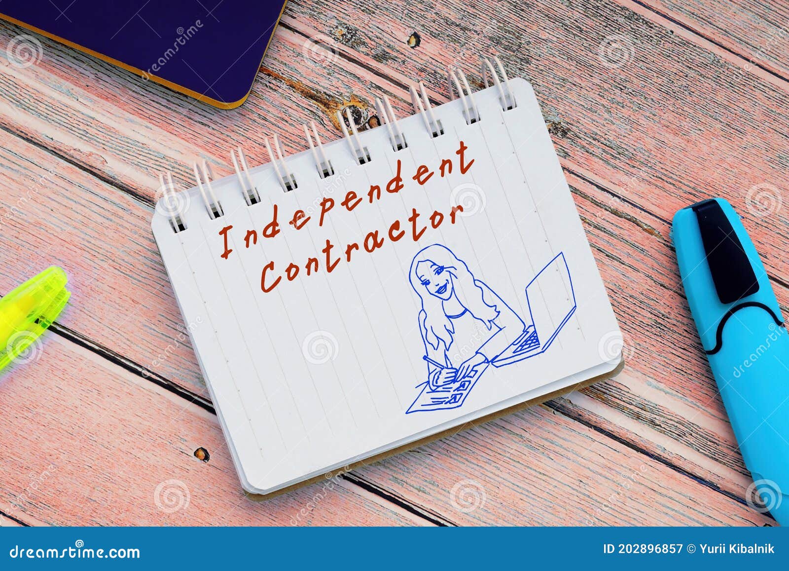 conceptual photo about independent contractor with written phrase
