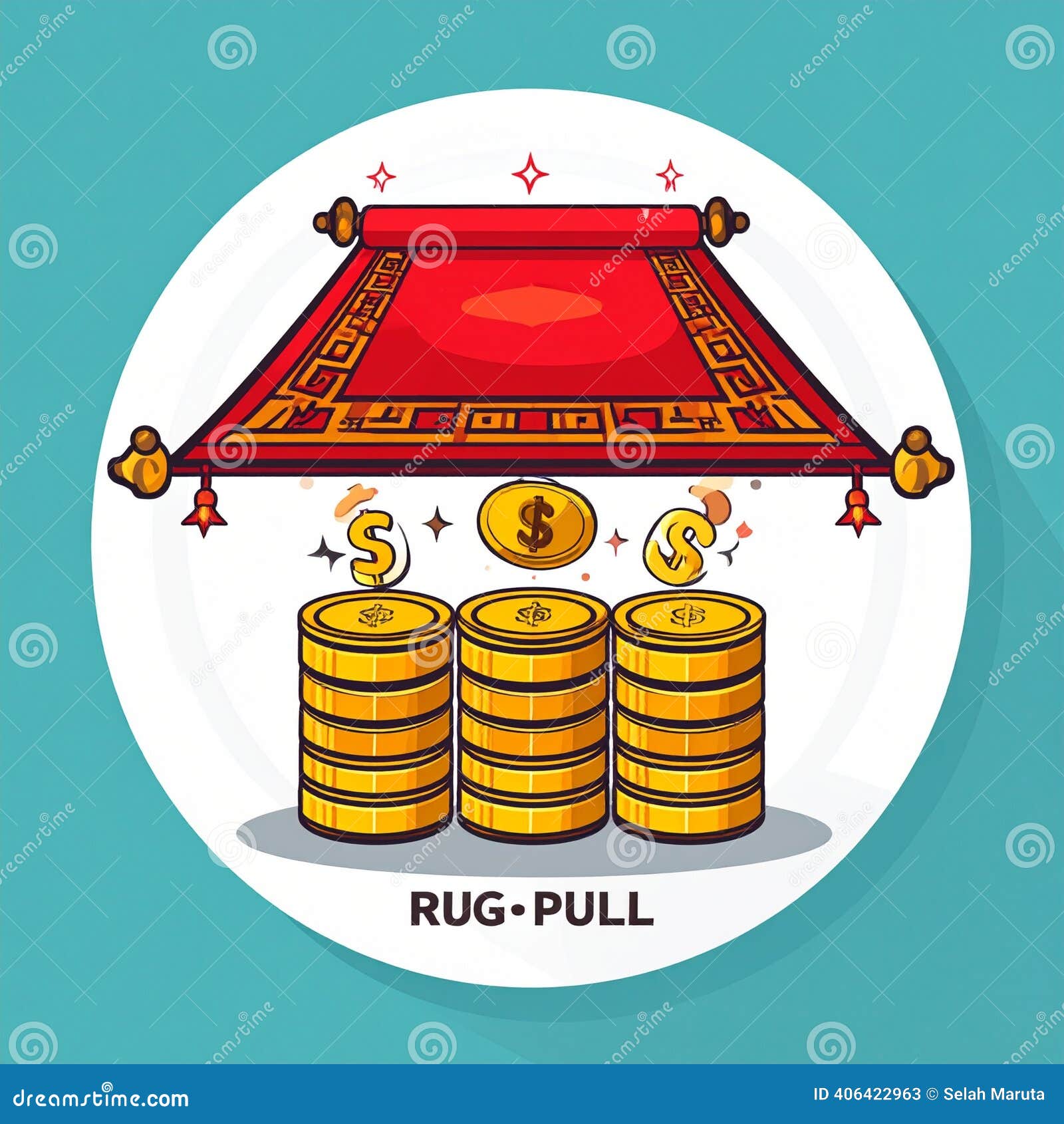 Rug Pull Crypto Scam Vector Illustration Stock Illustration - Illustration  of pull, dishonest: 406422963