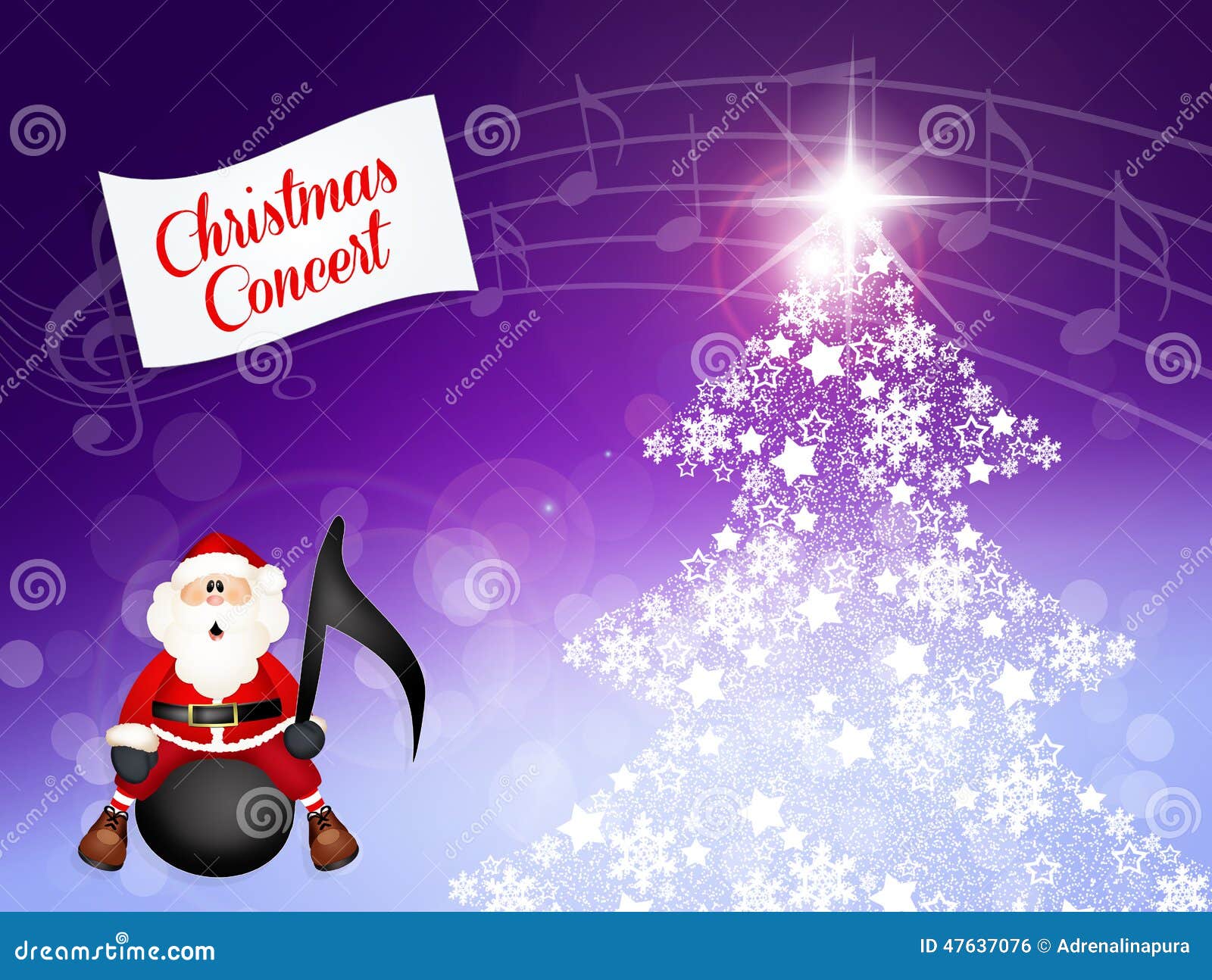 Concert of Christmas stock illustration. Illustration of event 47637076