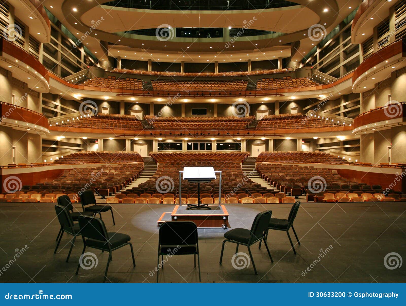 Concert Hall with Chamber Chair Set Stock Photo Image of conductor