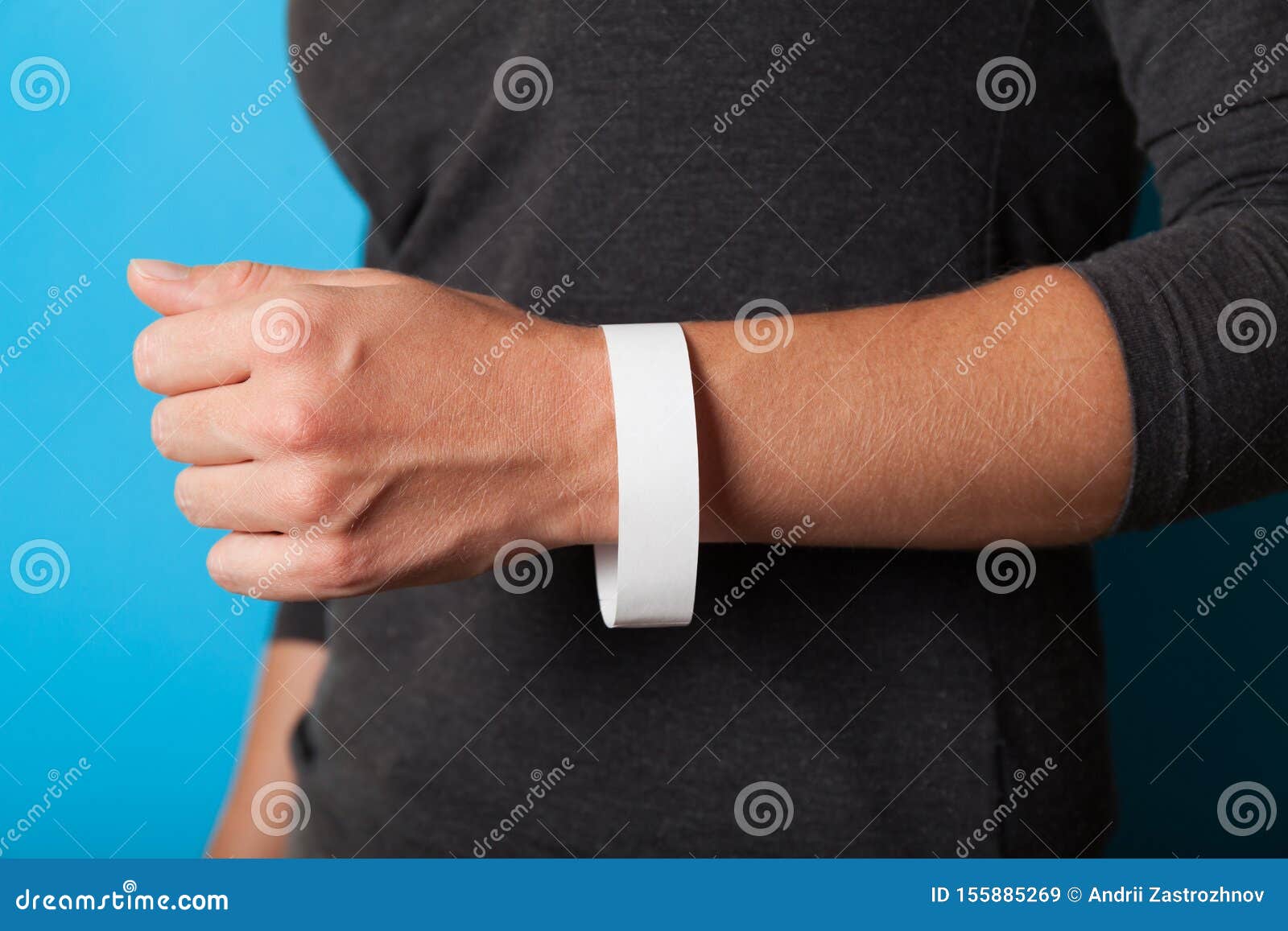 Download Concert Paper Bracelet Mockup, Event Wristband. Arm Activity Accessory, Adhesive, Cheap Stock ...