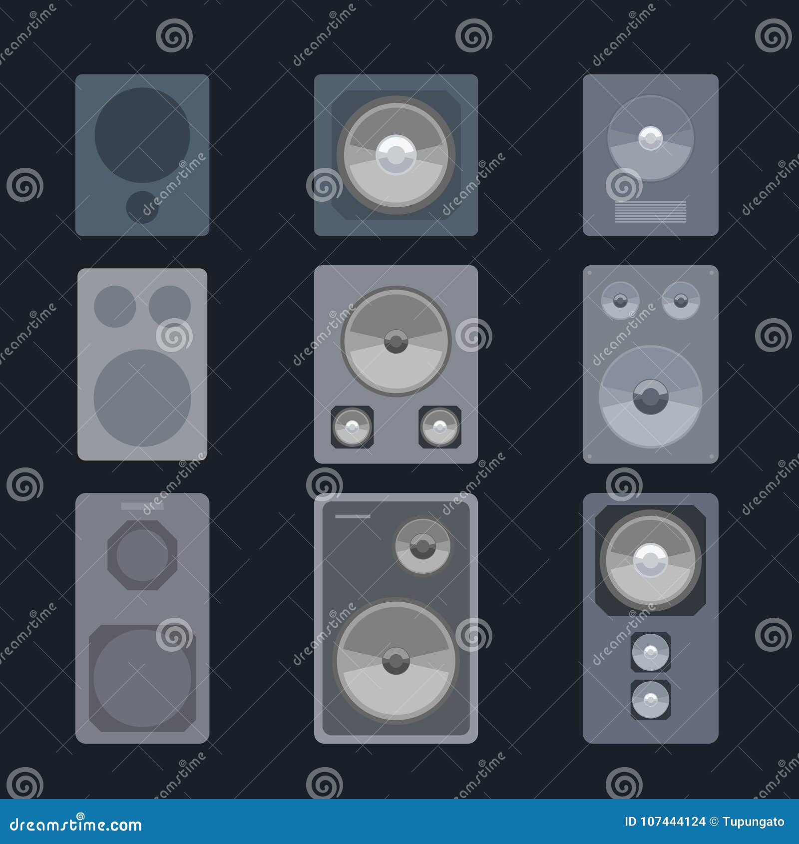 Concert speaker set stock vector. Illustration of concert 107444124