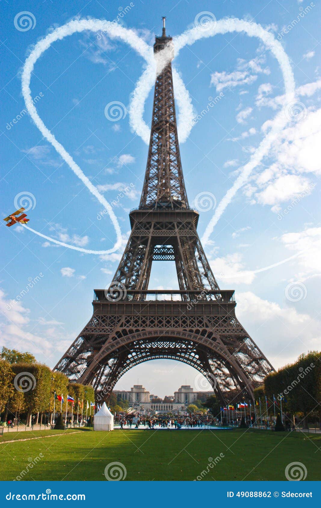 Concetto Di Amore Della Torre Eiffel Di Parigi Illustrazione Di Stock Illustrazione Di Cielo Coppie