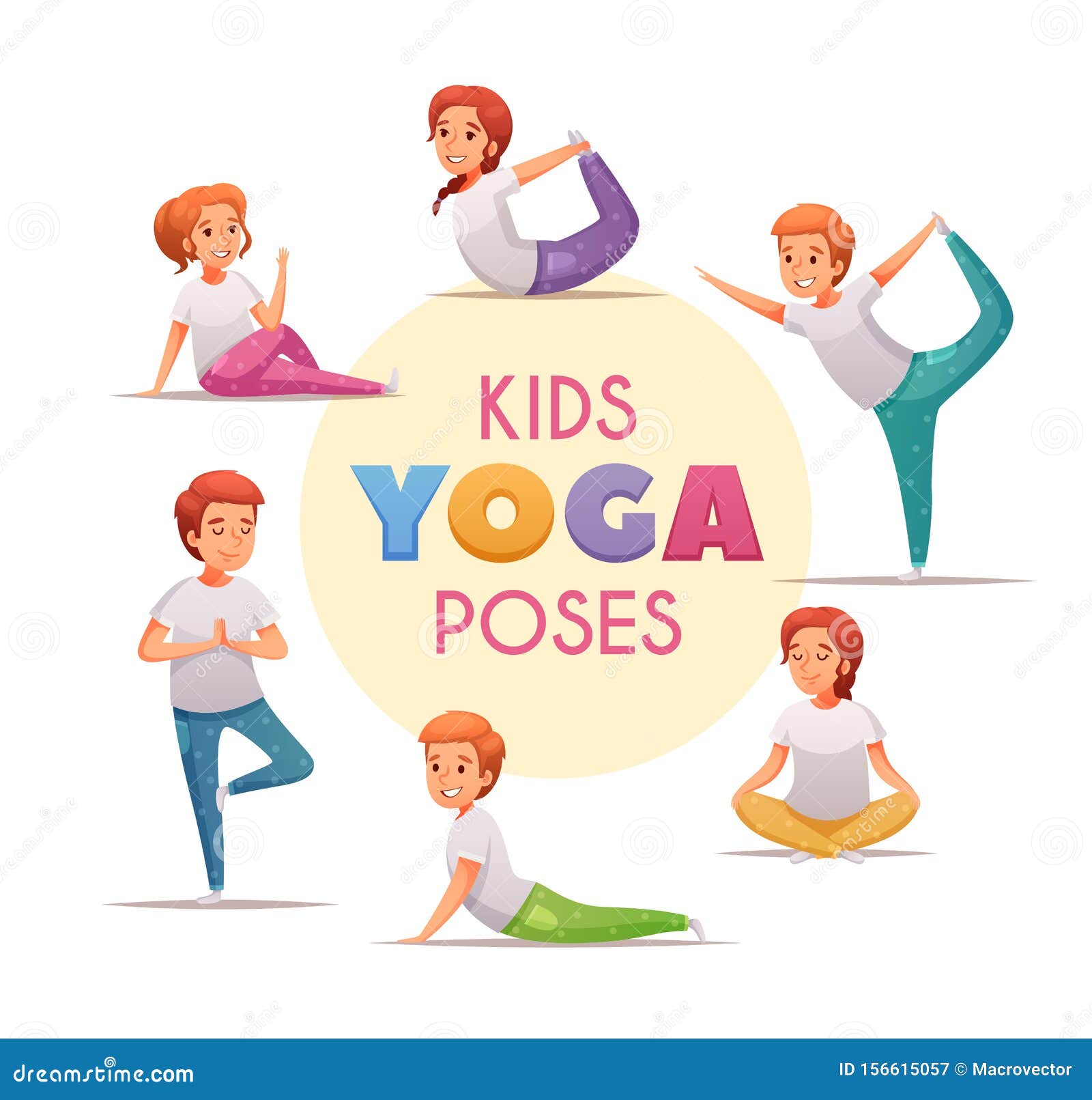 Concetto Di Yoga Per Bambini Illustrazione Vettoriale Illustrazione Di Emblema Alito
