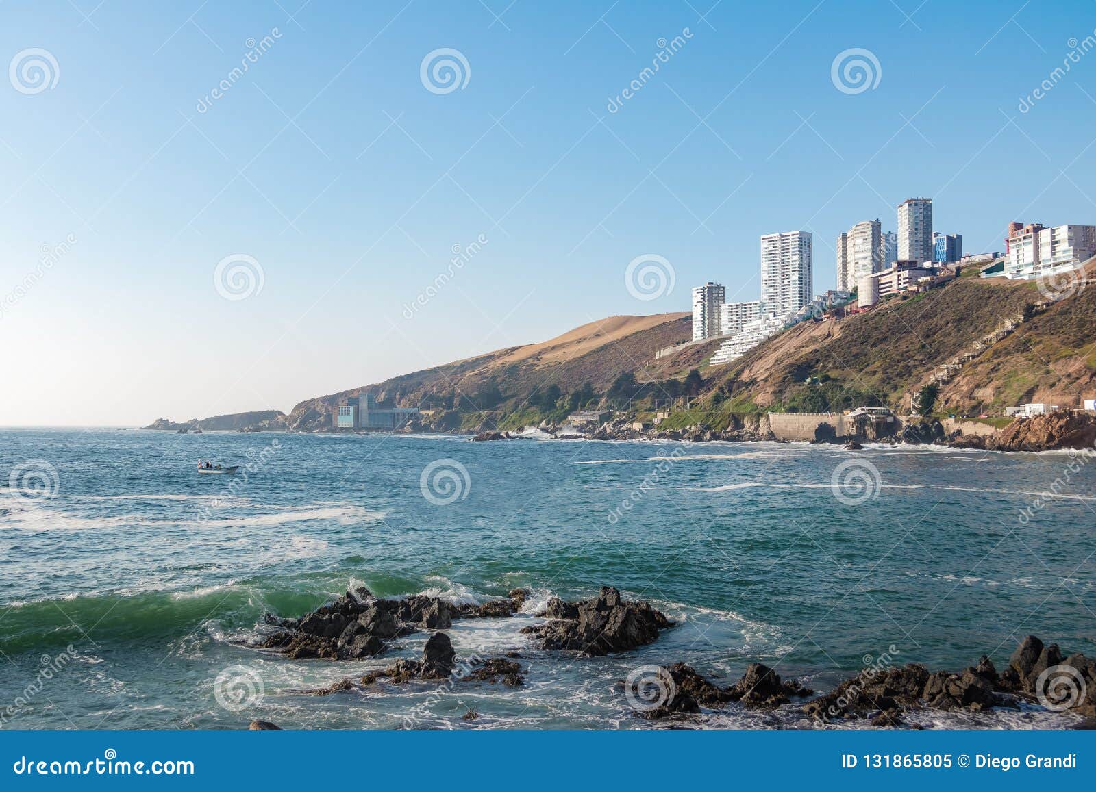 Concon Dunes - Dunas De Concon - Vina Del Mar, Chile Stock Image ...