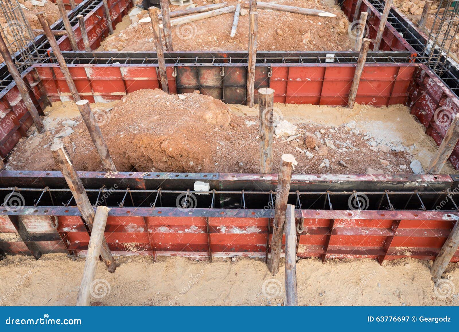 Concrete Beam Mold for House Construction Stock Image Image of post