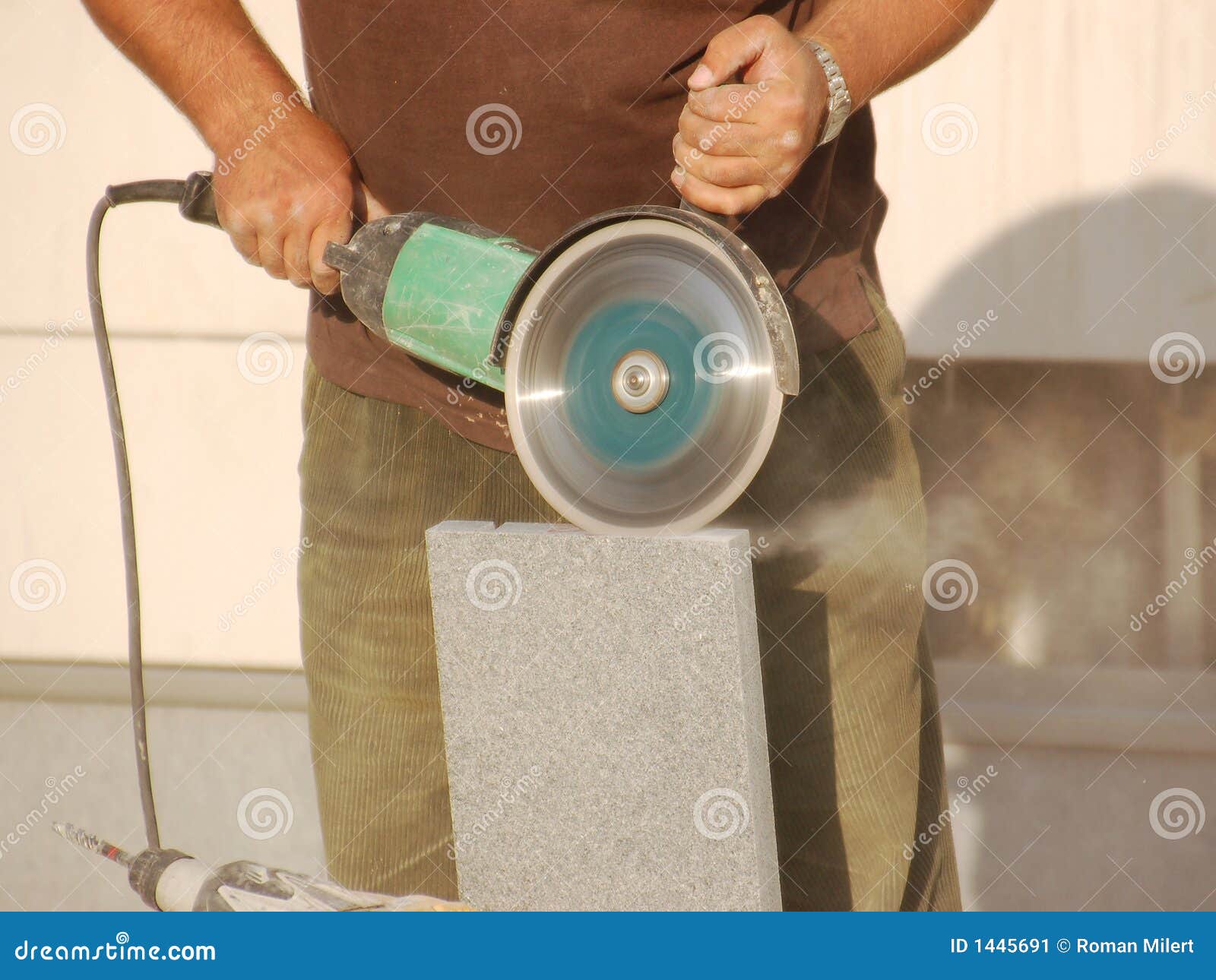 Concrete block cutting stock image. Image of cutting, building - 1445691