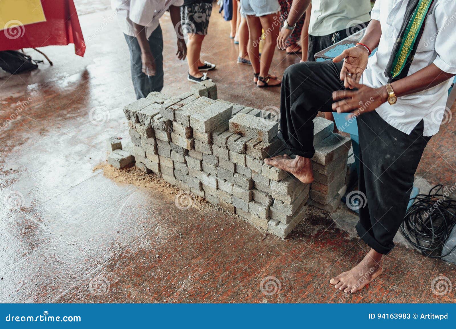 Concrete Block for Tourists To Bring To Batu Caves Near Kuala Lumpur