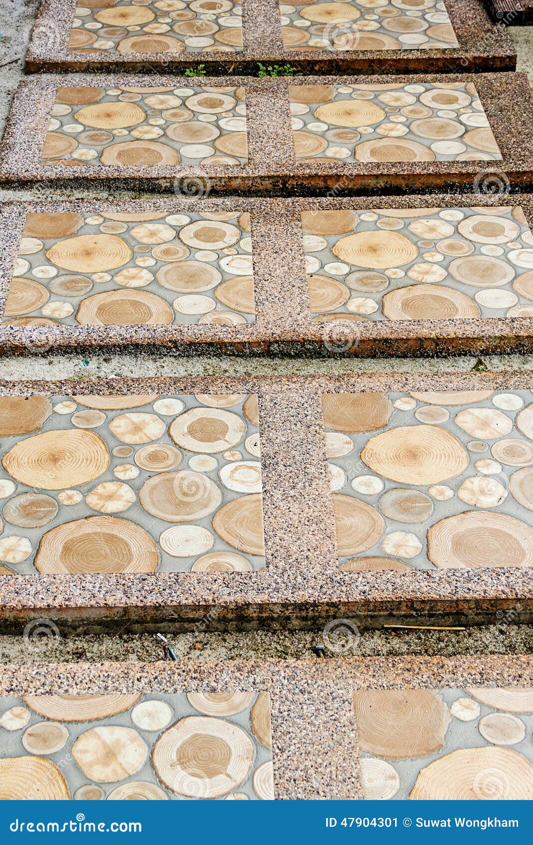 Concrete Blocks Tiles Walkway. Stock Photo - Image: 47904301