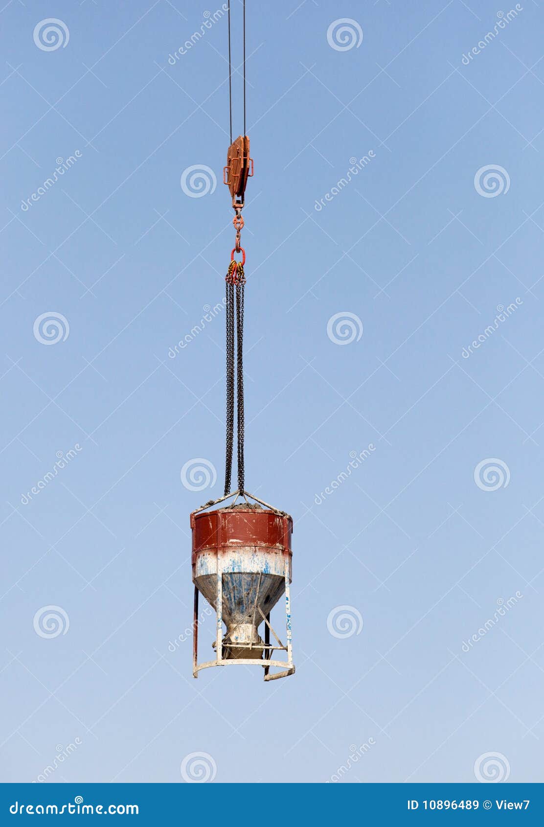 Concrete bucket stock image. Image of hoist, blue, high - 10896489