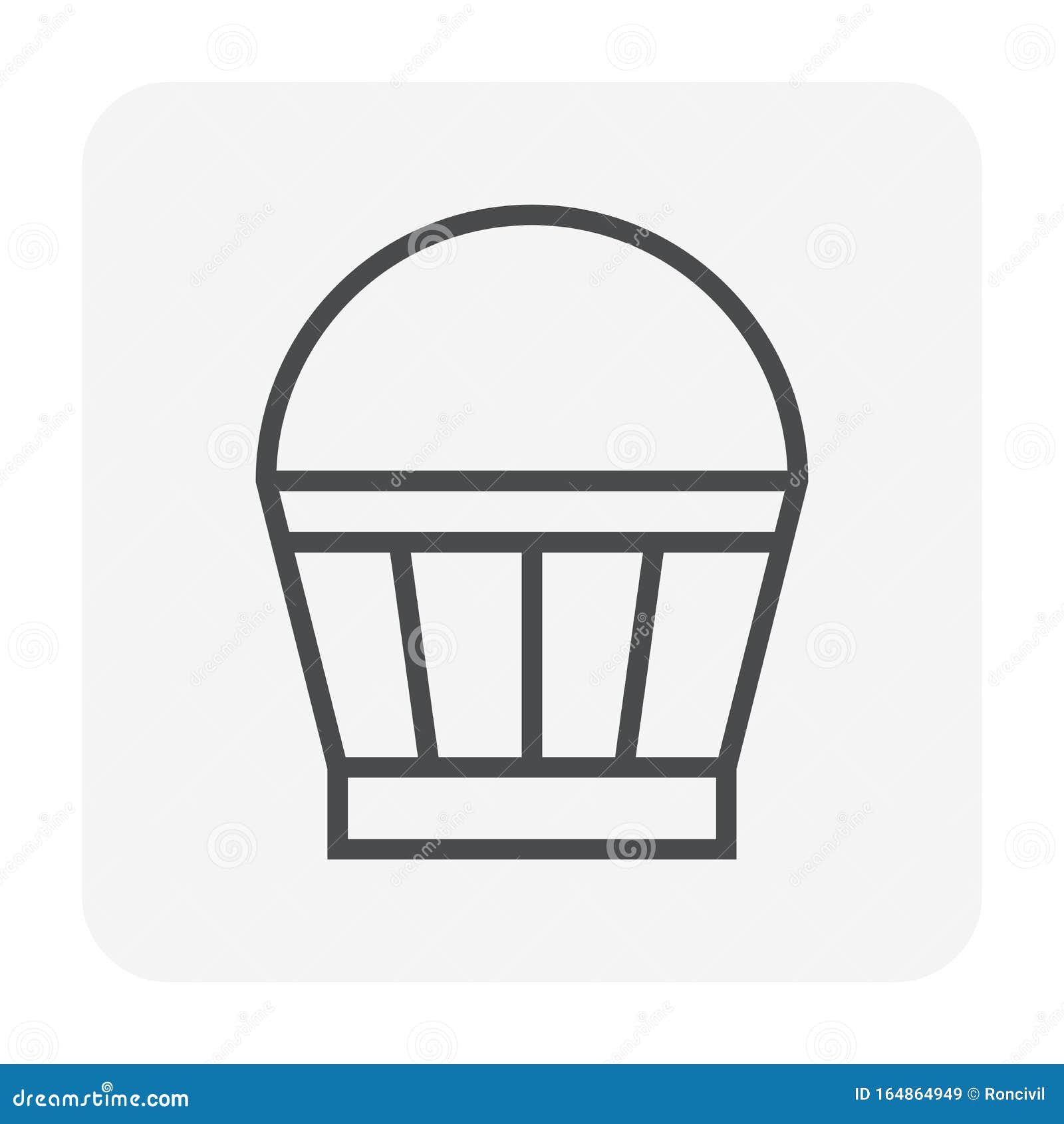 Concrete bucket icon stock vector. Illustration of building 164864949