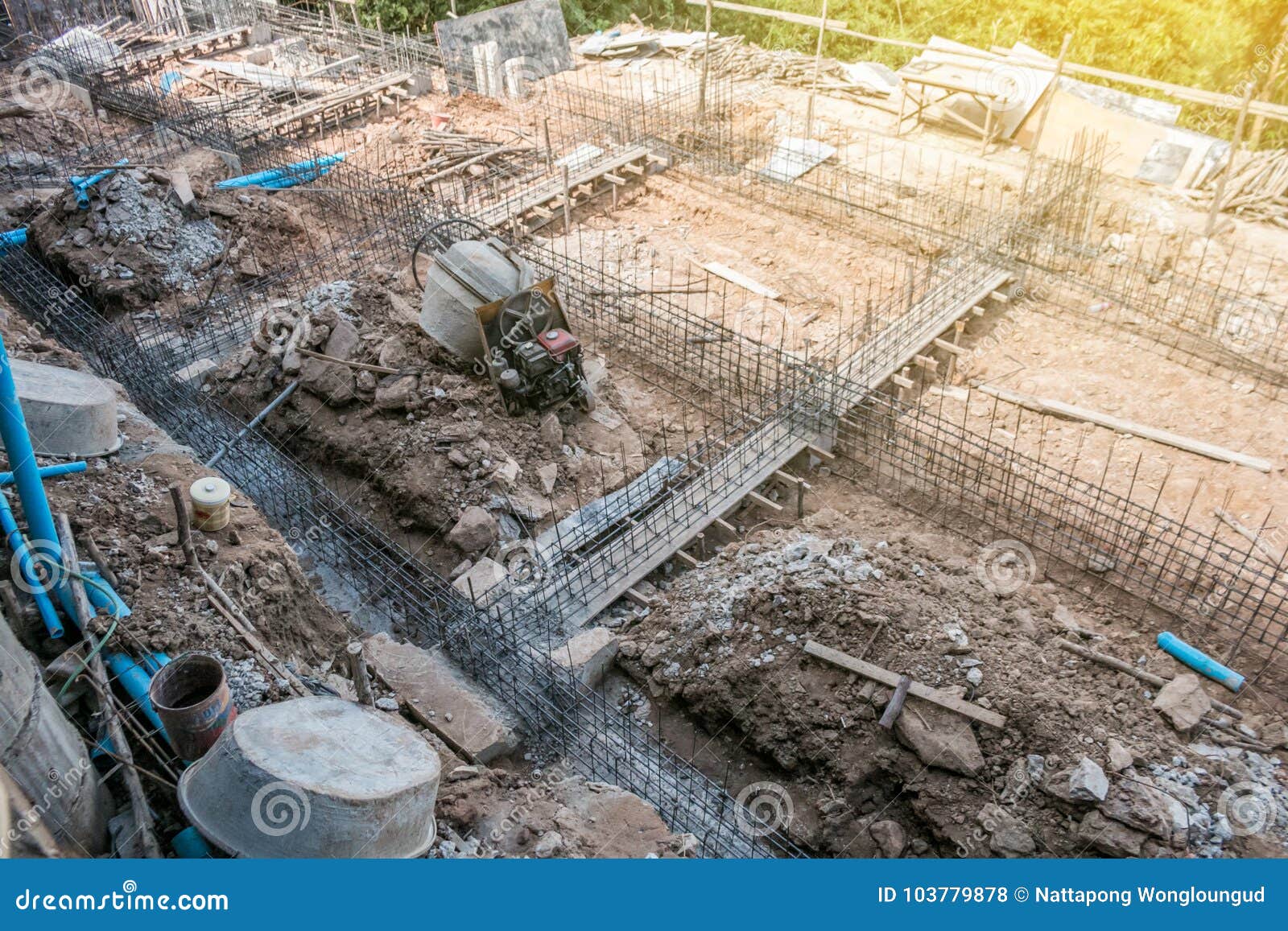 Concrete Building Construction. Stock Photo - Image of structurel ...