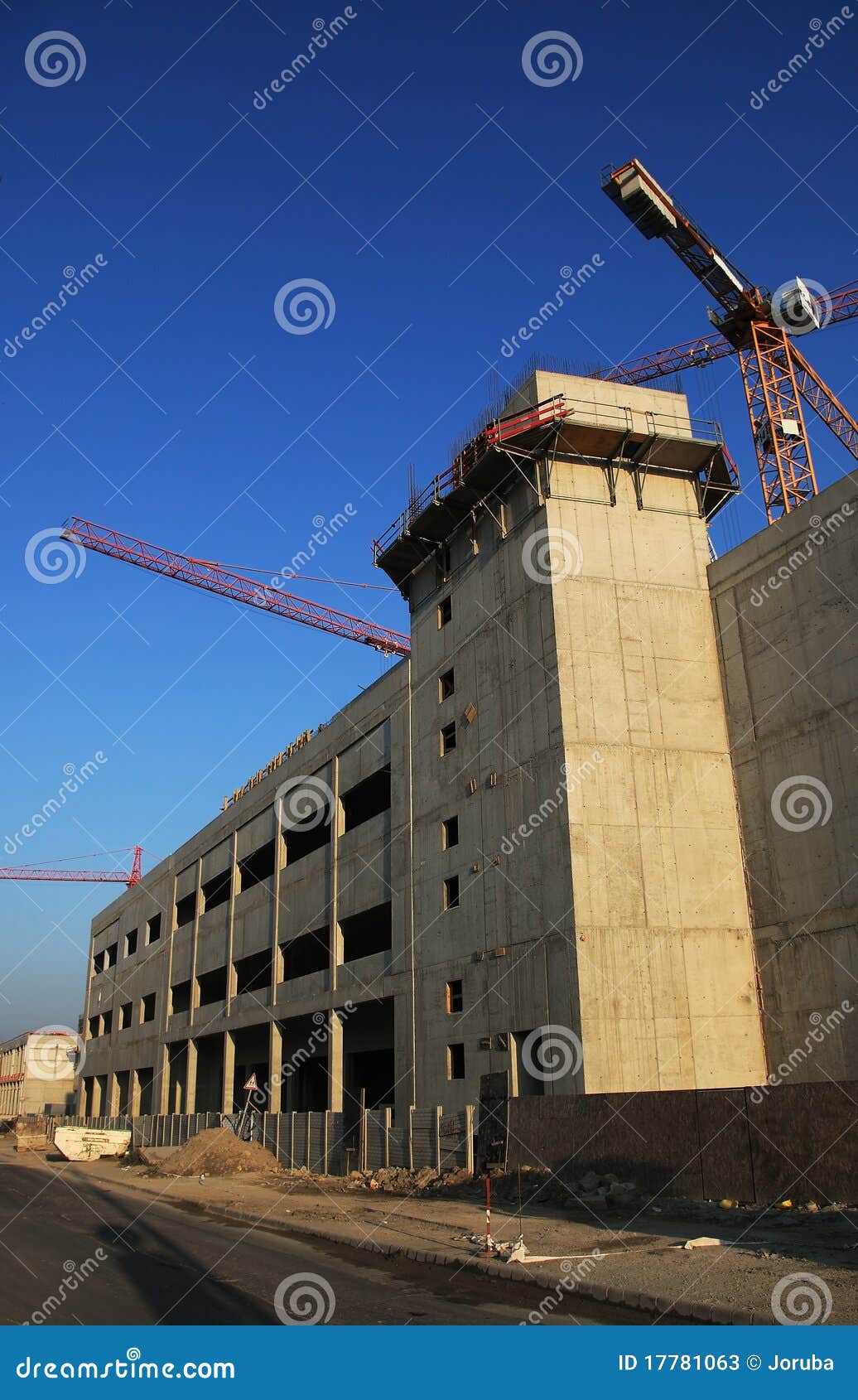 Concrete Building Under Construction Stock Image - Image of