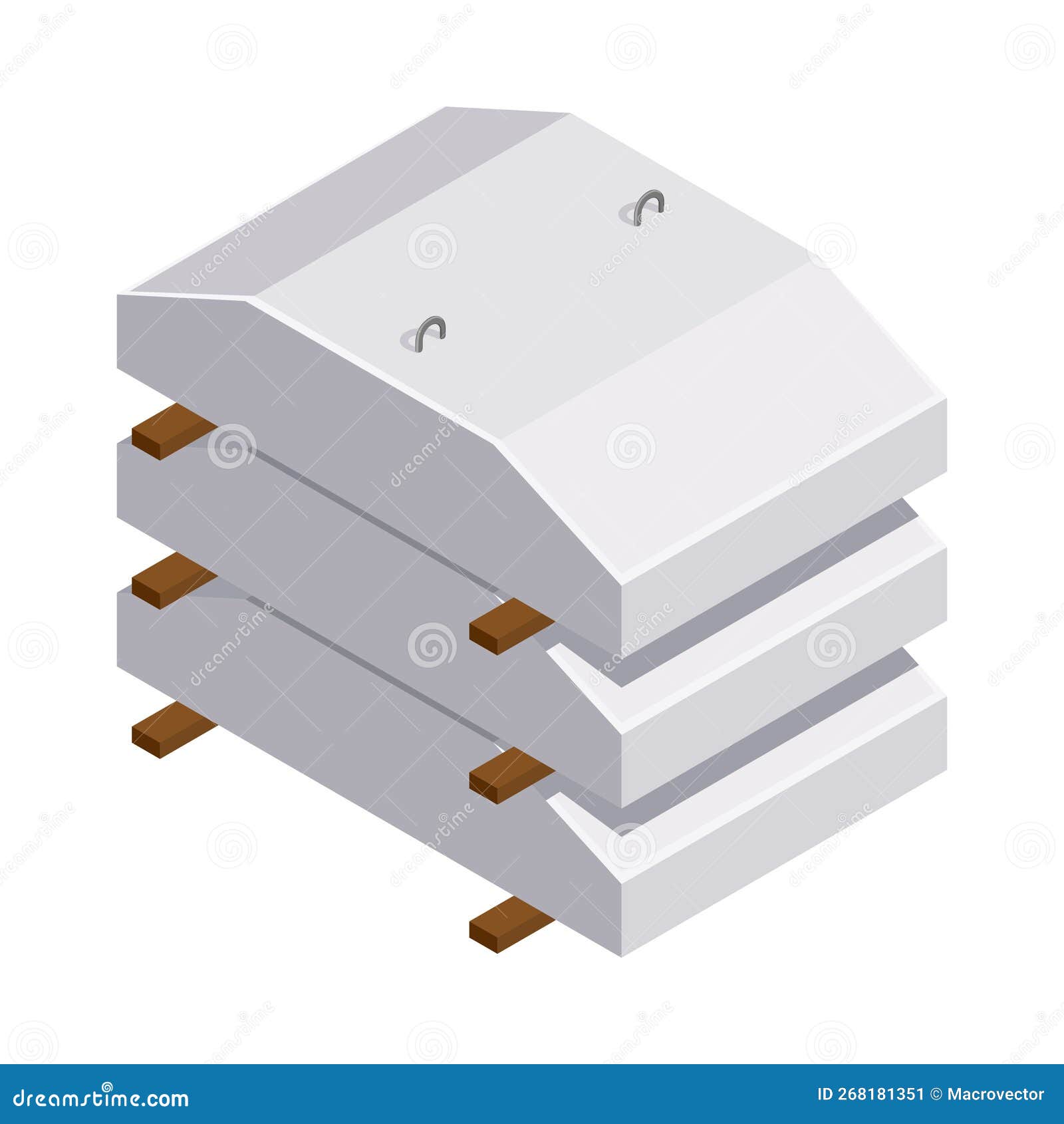 Concrete Cement Items Composition Stock Vector Illustration of