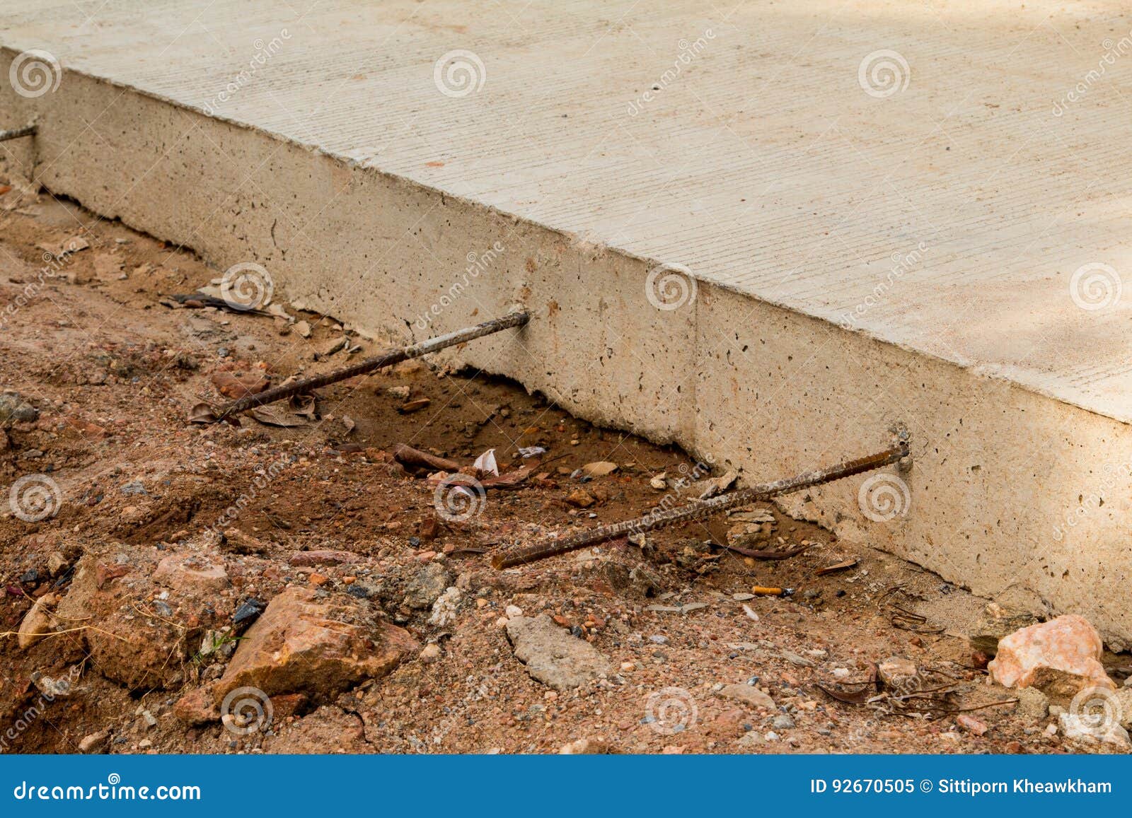 Concrete construction stock image. Image of materials 92670505