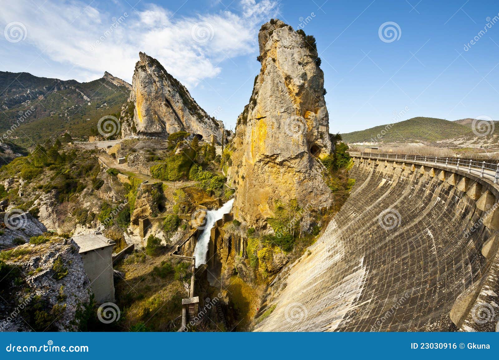 Concrete Dam stock photo. Image of countryside, concrete 23030916