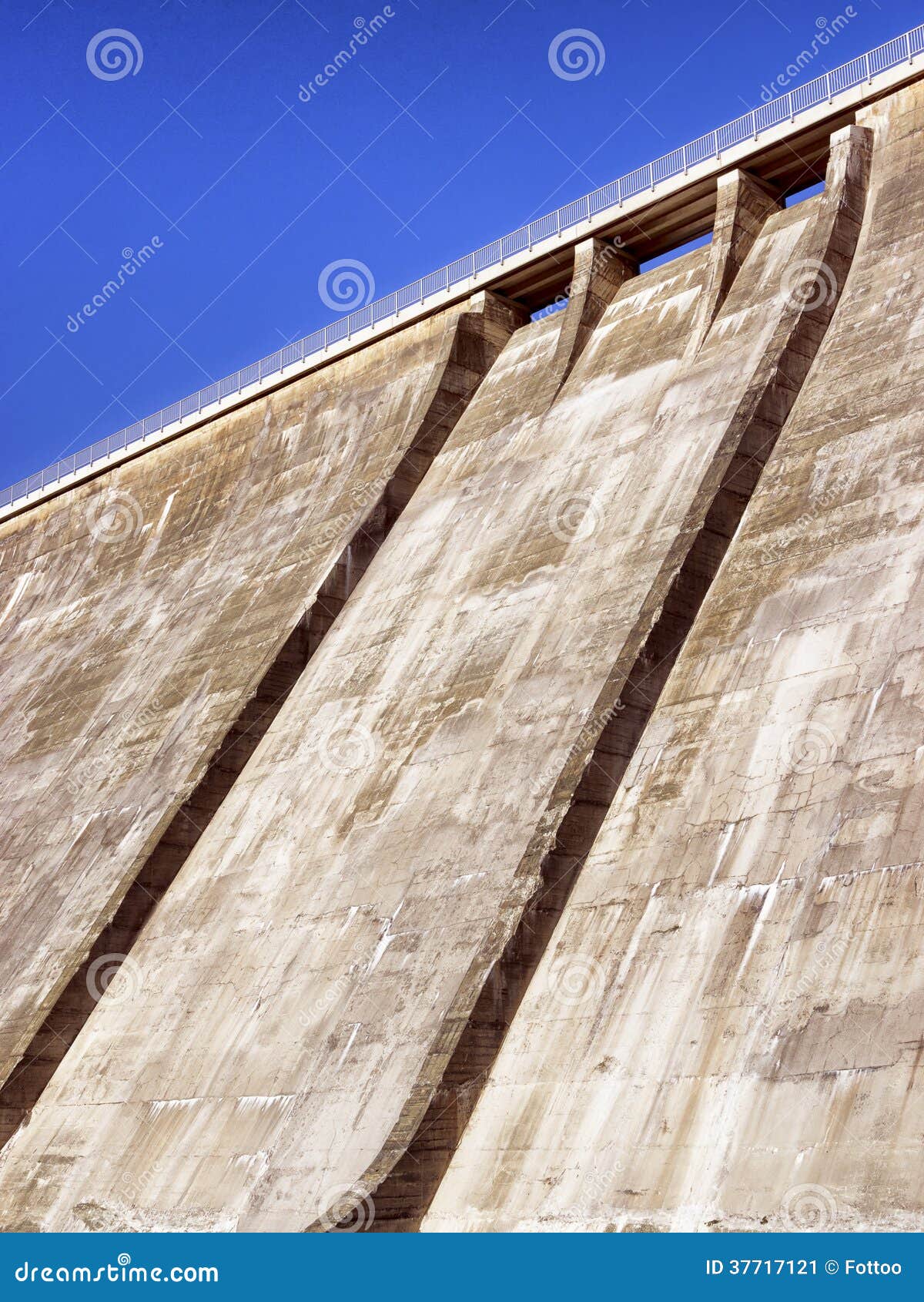 Concrete dam stock image. Image of dammed, water, bridge 37717121