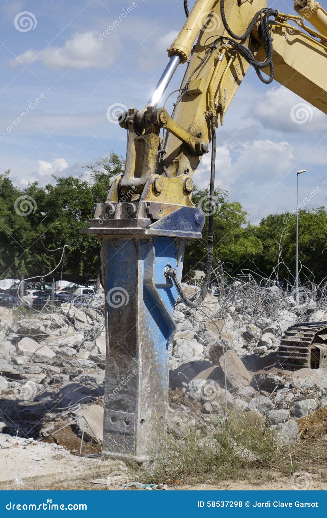 Concrete demolition stock photo. Image of breaking, chop 58537298