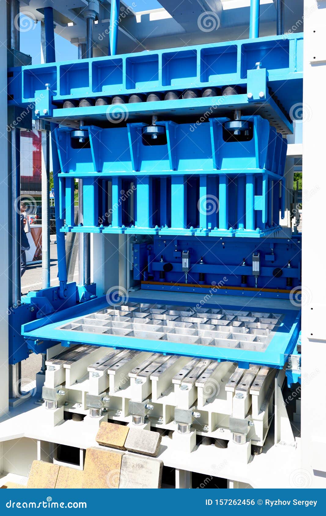 Concrete forming machine stock photo. Image of pressure 157262456