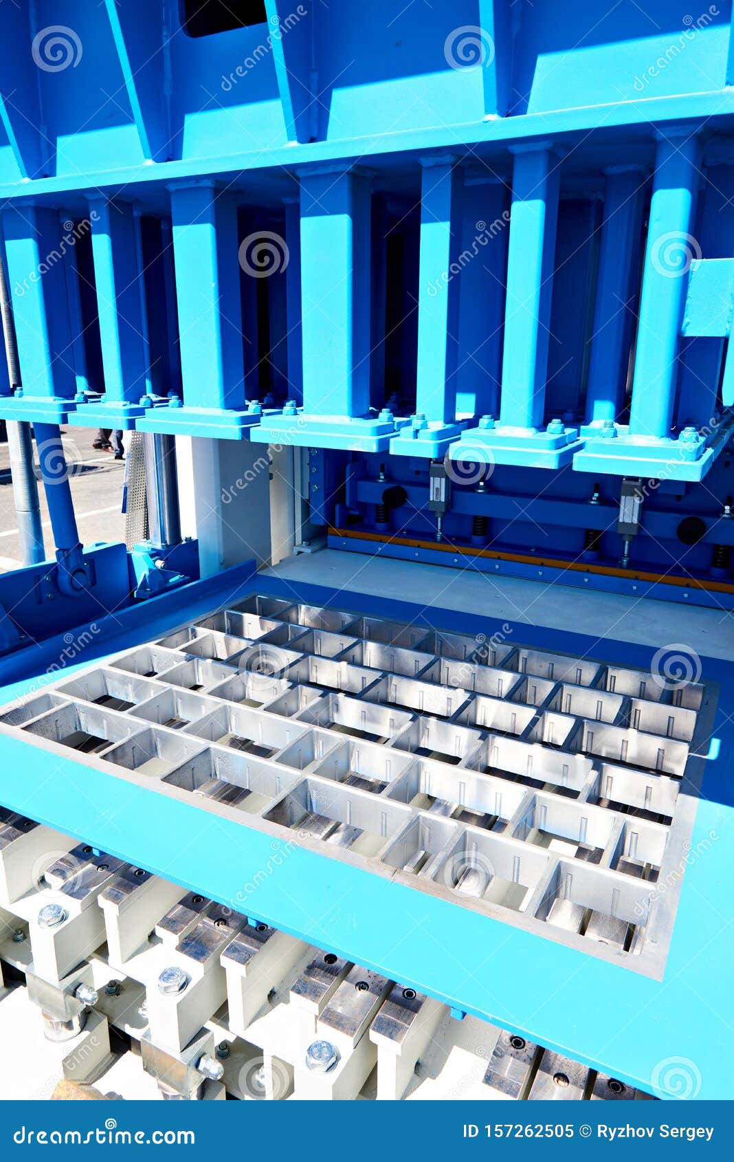 Concrete forming machine stock image. Image of concrete 157262505