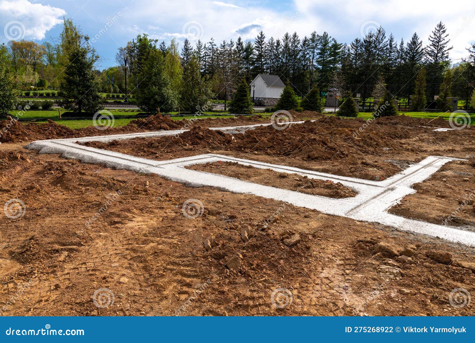 Concrete Foundation Poured into the Ground Stock Photo Image of