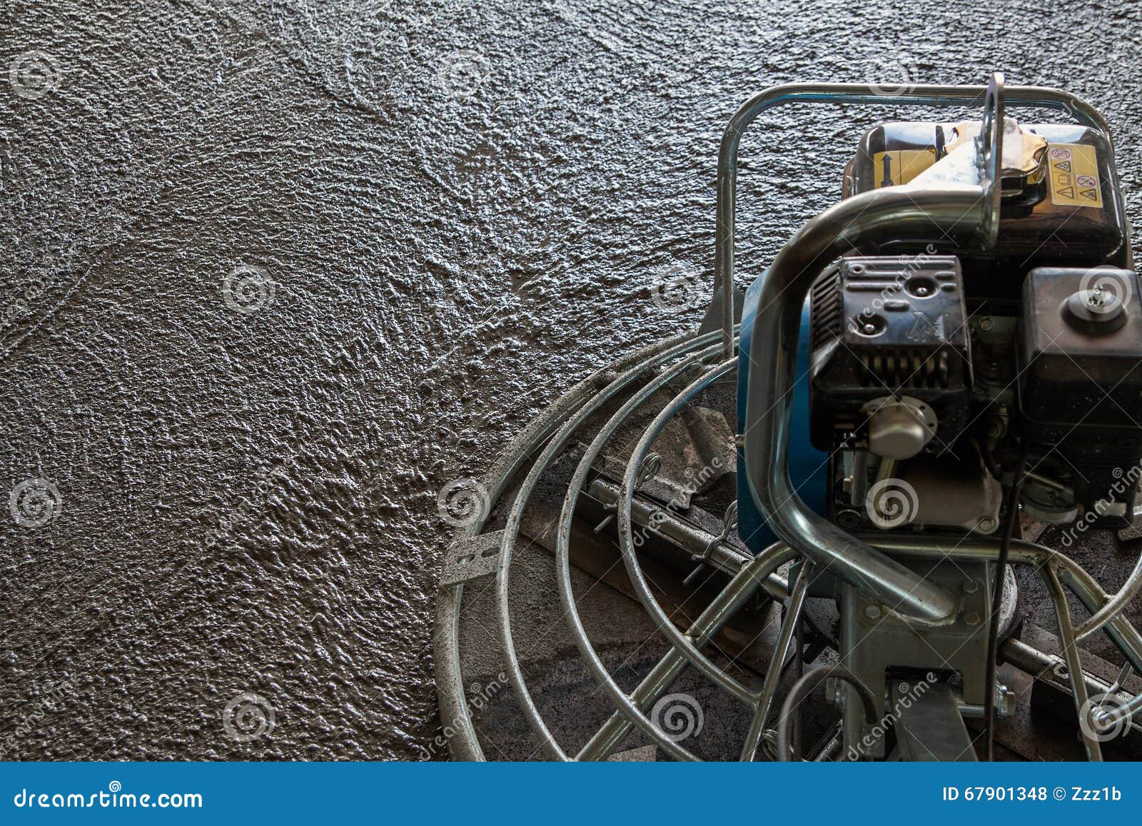 Concrete grinding process stock photo. Image of floor 67901348