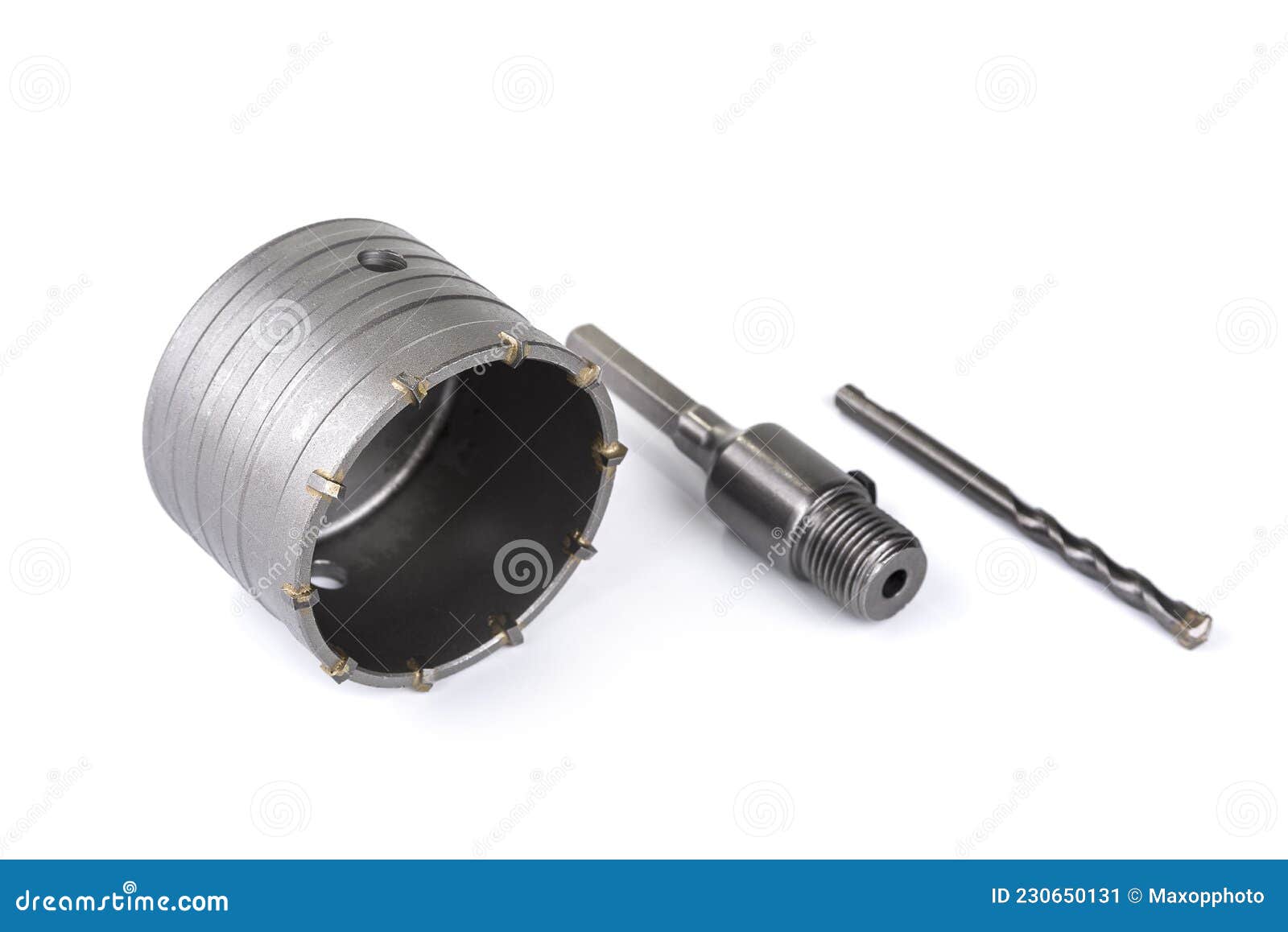 Concrete Hole Saw Cutter on a White Stock Image Image of circle