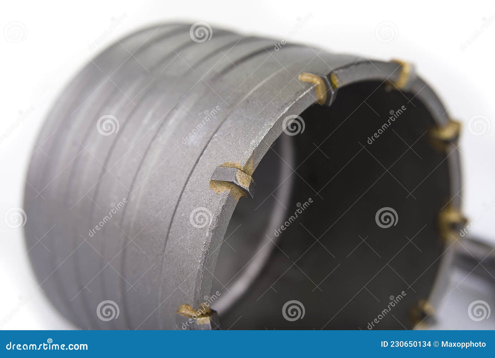 Concrete Hole Saw Cutter on a White Stock Photo Image of hole, white