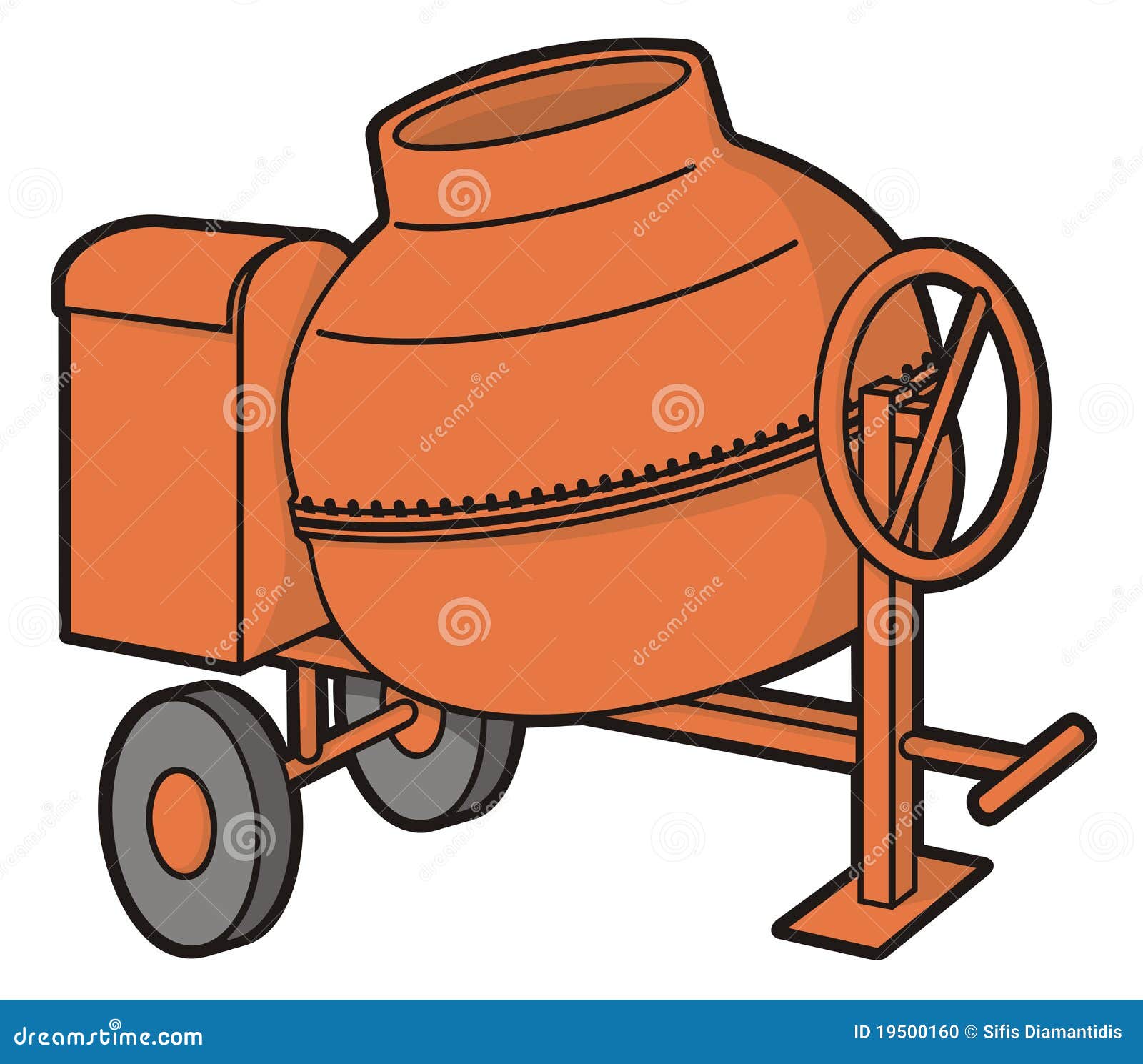 Concrete Mixer. Vector Drawing | CartoonDealer.com #112184532