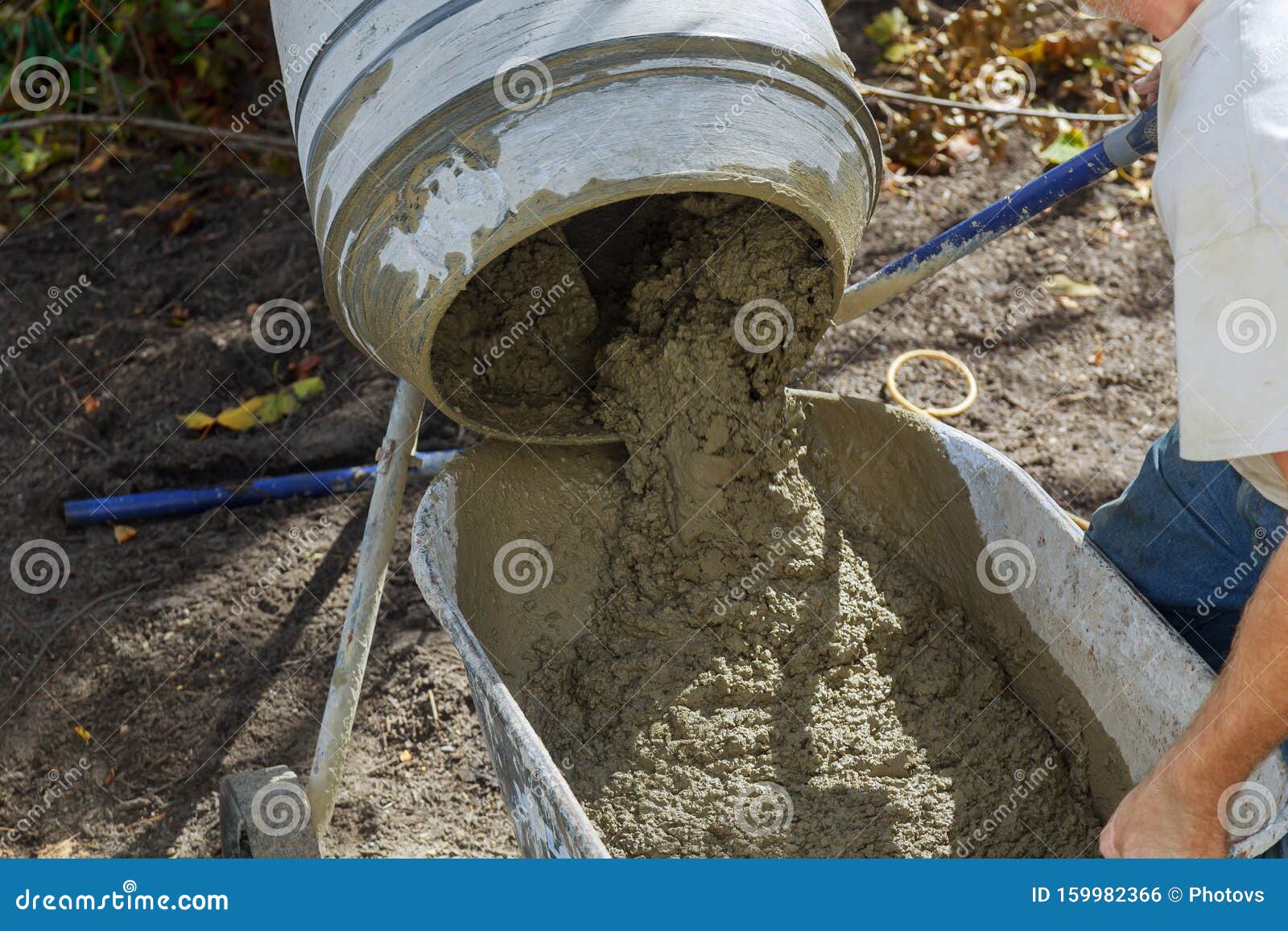 Concrete Mixer Machine at Construction Working Site Stock Photo - Image
