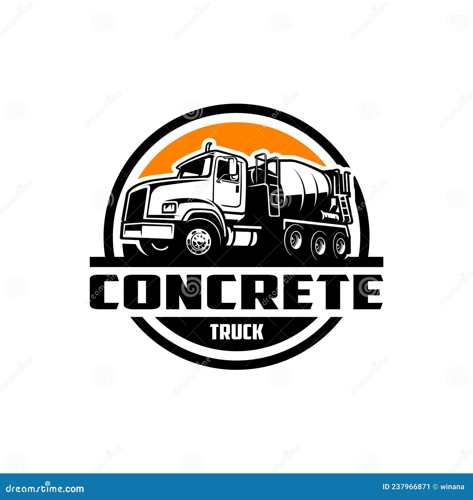 Concrete Mixer Truck Logo Vector Stock Vector Illustration of mixer