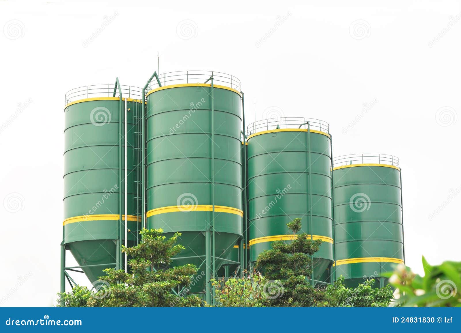 Concrete mixing plants stock photo. Image of mixer, facilities - 24831830