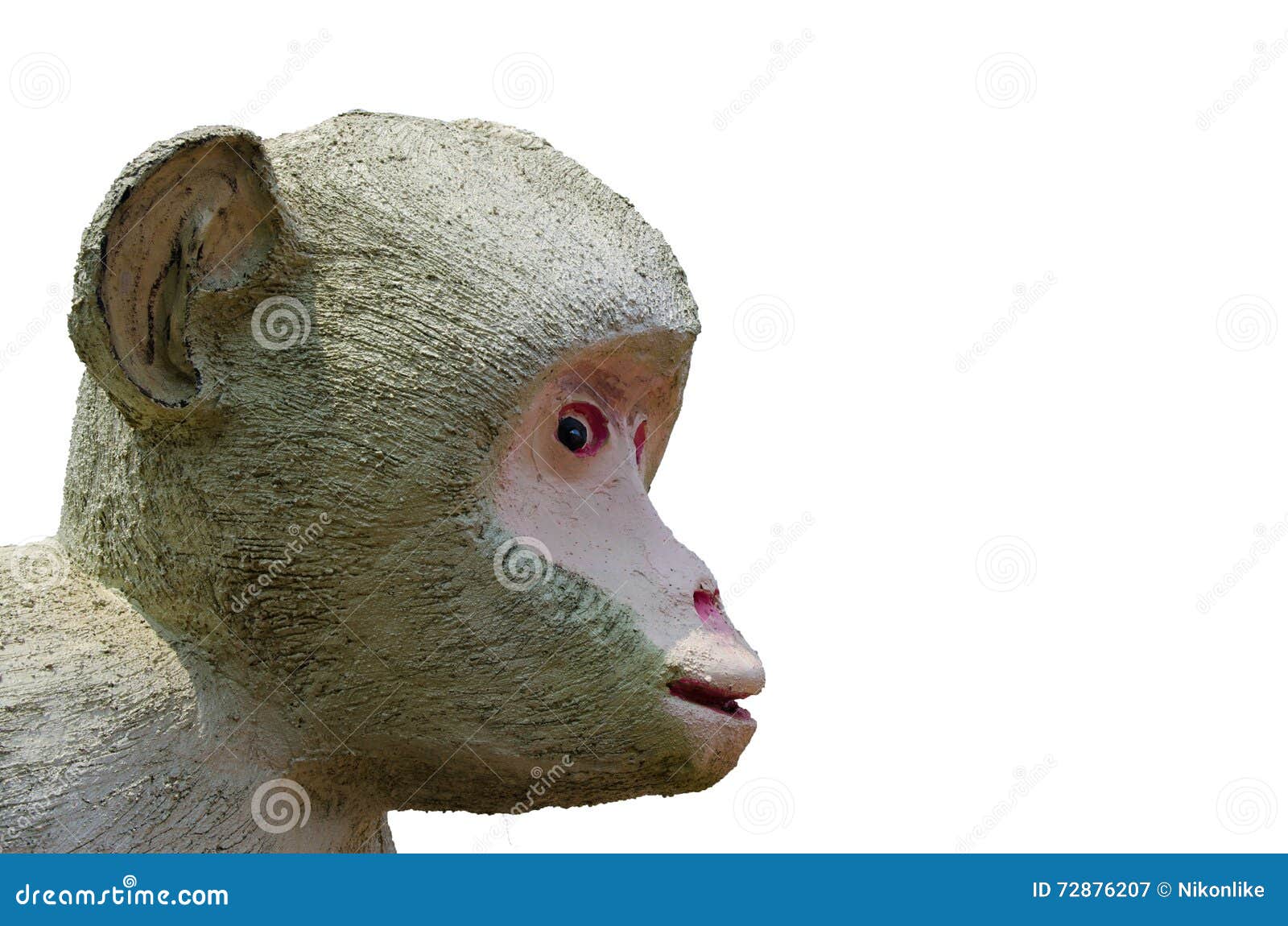 Concrete monkey sculpture. stock image. Image of lawn 72876207