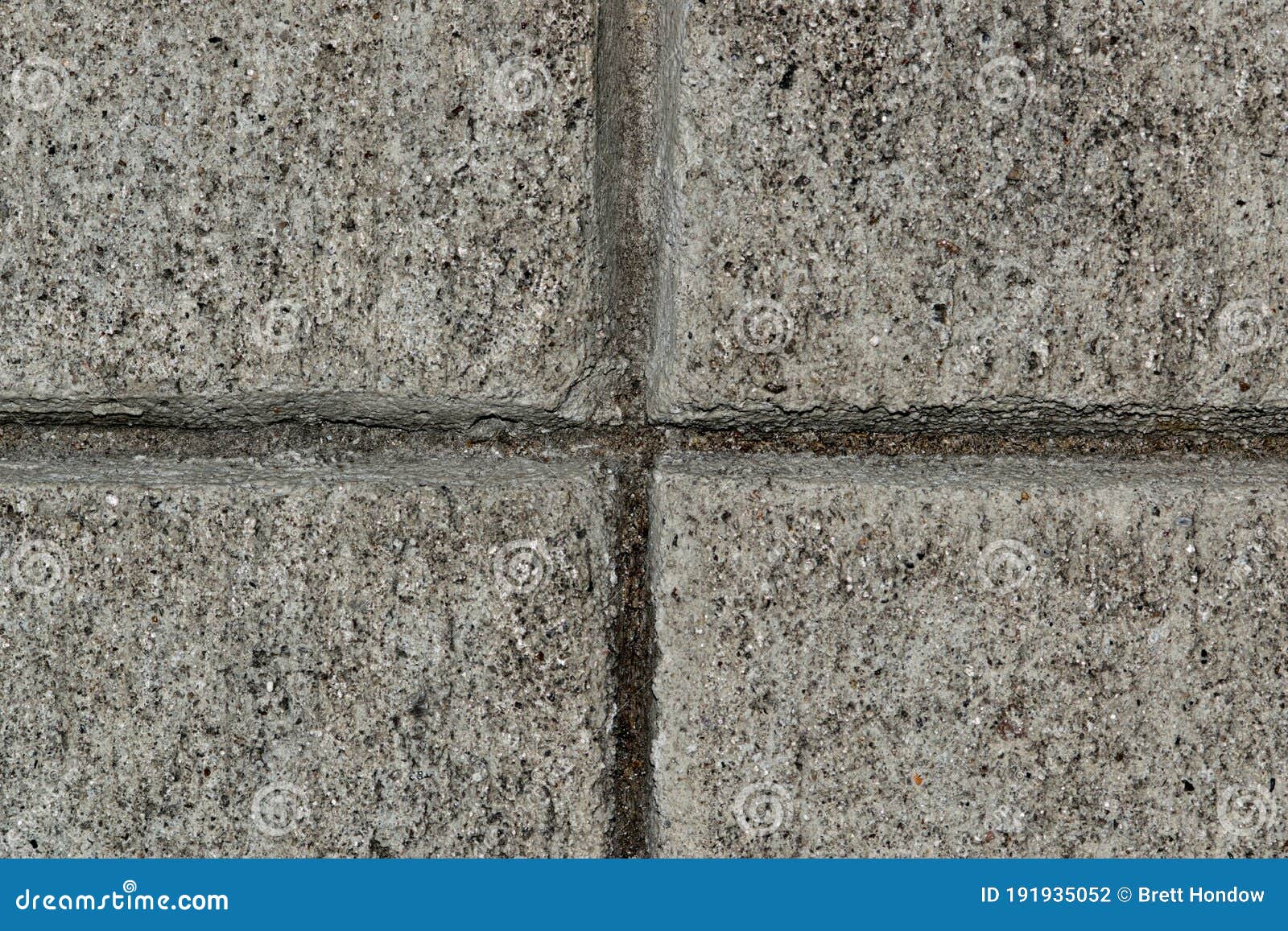 Concrete Pavement Macro with Intersecting Lines in the Middle. Stock