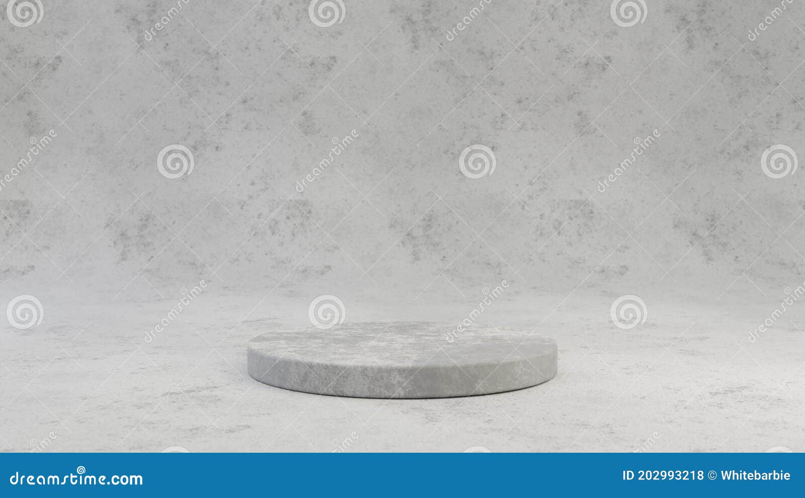 concrete pedestal  on grey cement background