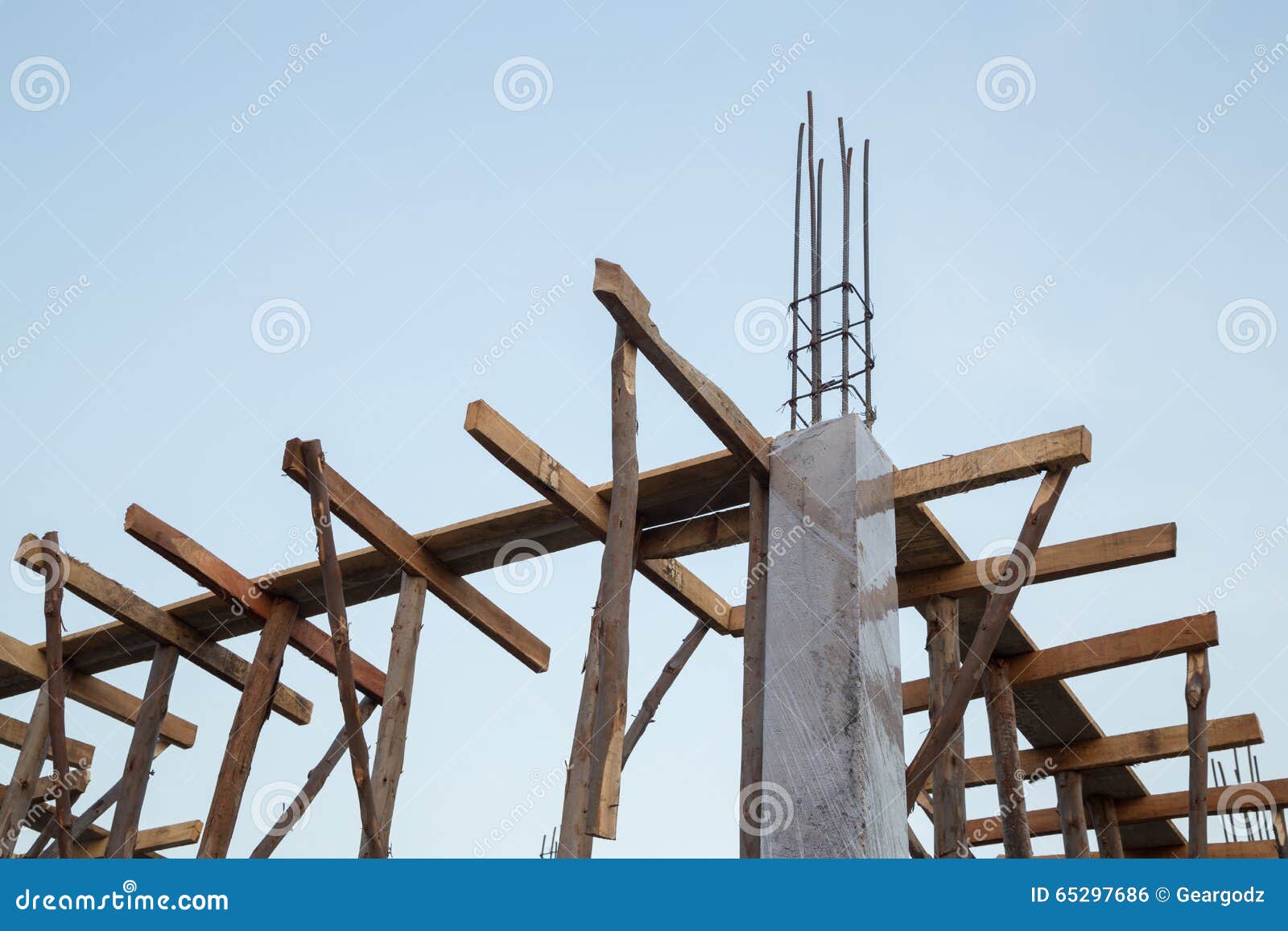 Concrete Pillar Construction Stock Photo Image of building, pillar