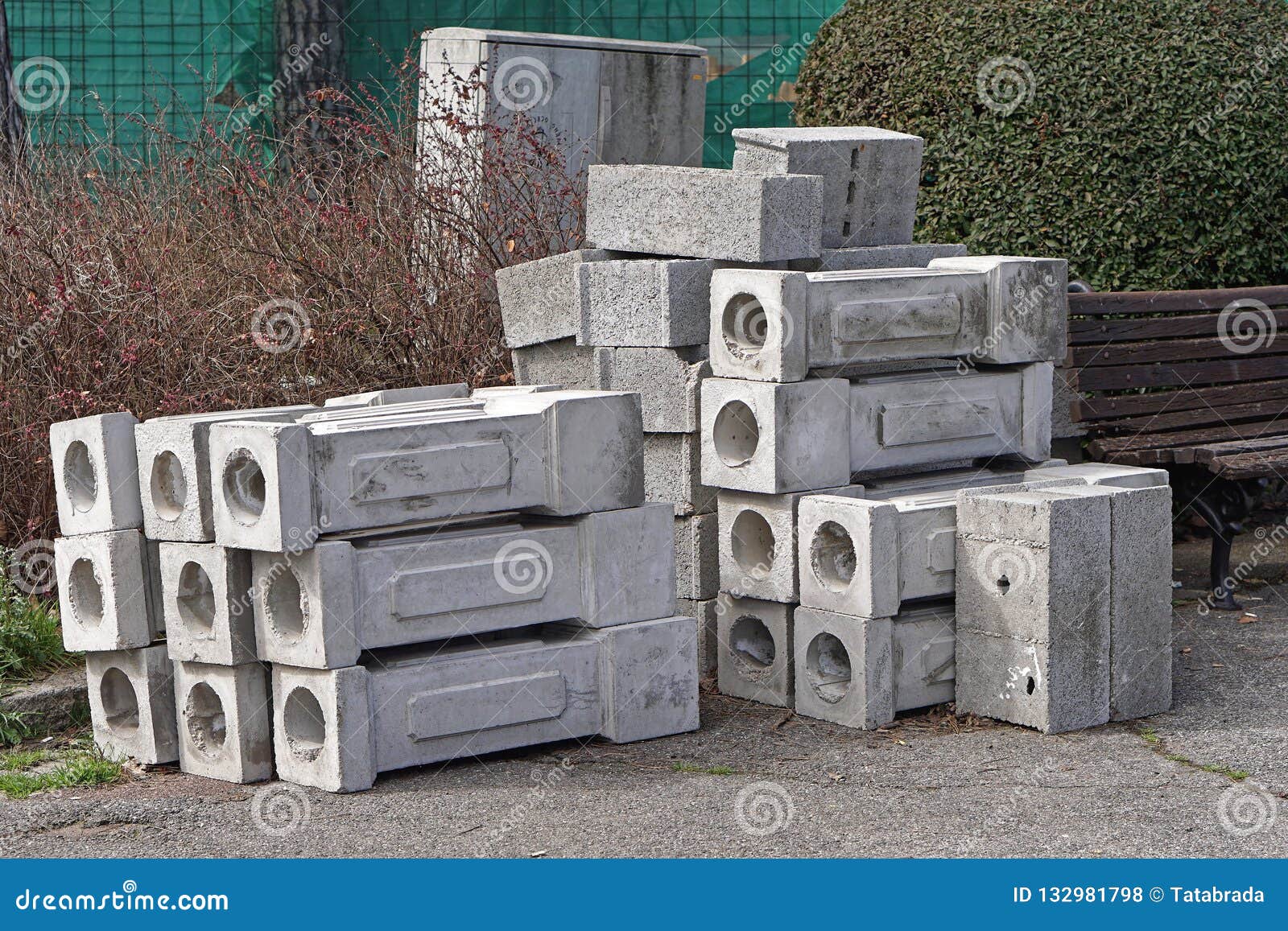 Concrete pillars stock photo. Image of construction 132981798