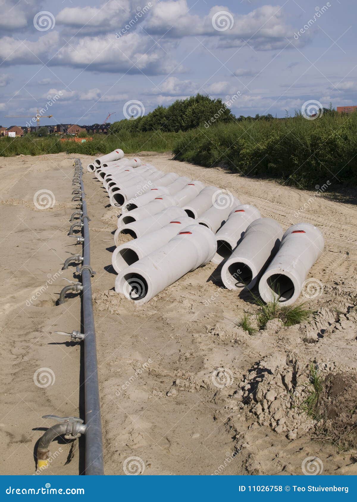 Concrete sewer pipes stock photo. Image of concrete, netherlands 11026758