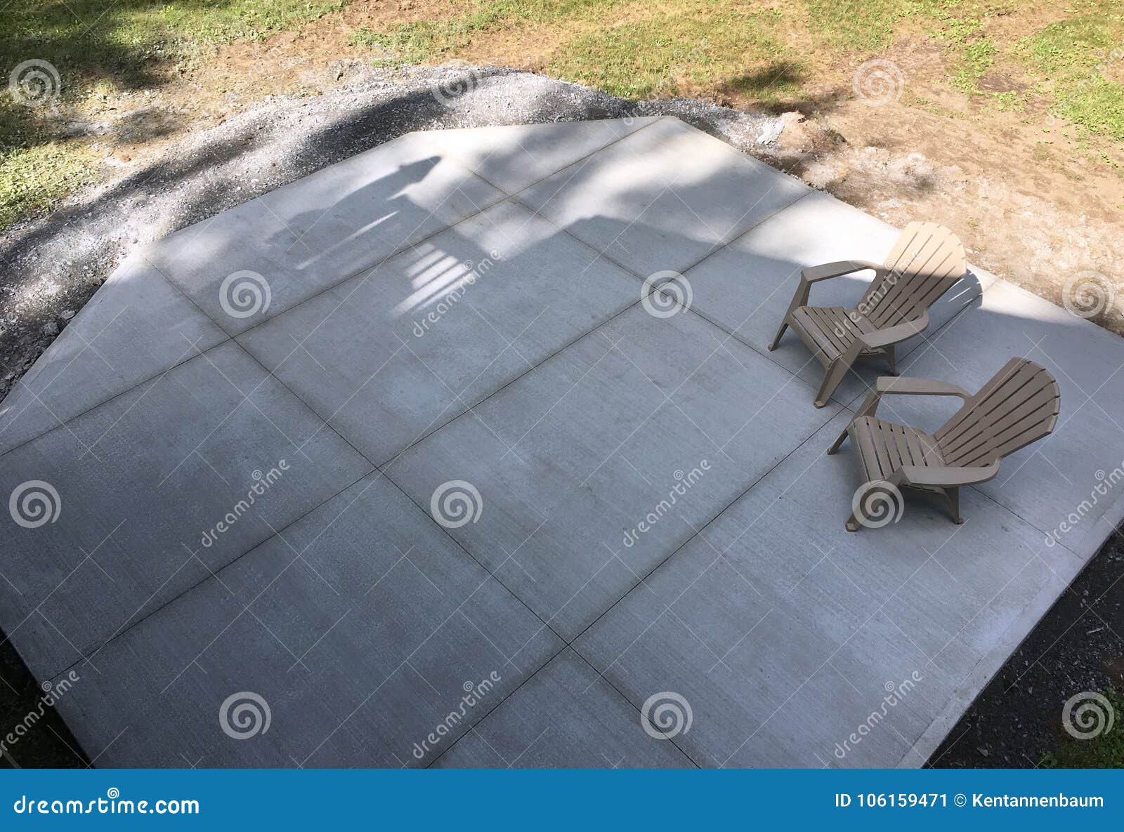 Concrete Slab With Chairs Stock Image Image Of Aggregate