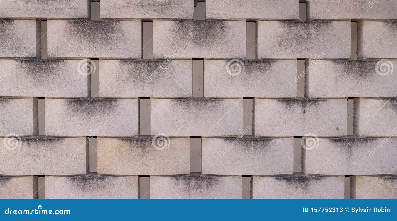 Concrete Tile Cinder Block Wall Cladding Texture Grey Background Stock
