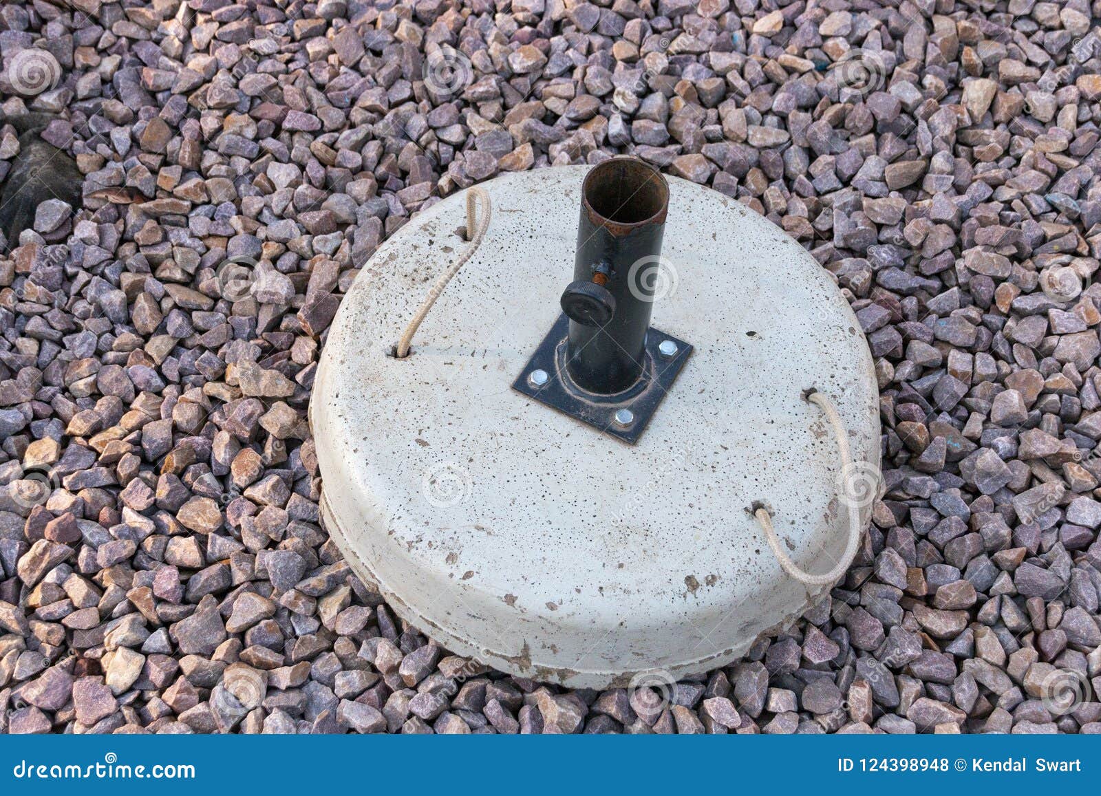 A Concrete Umbrella stand stock photo. Image of broken - 124398948