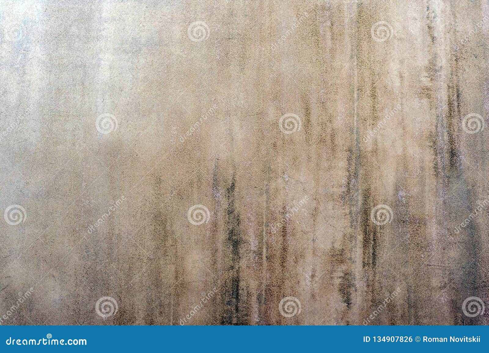 Concrete Wall of the Old House with Worn Plaster. Background Stock