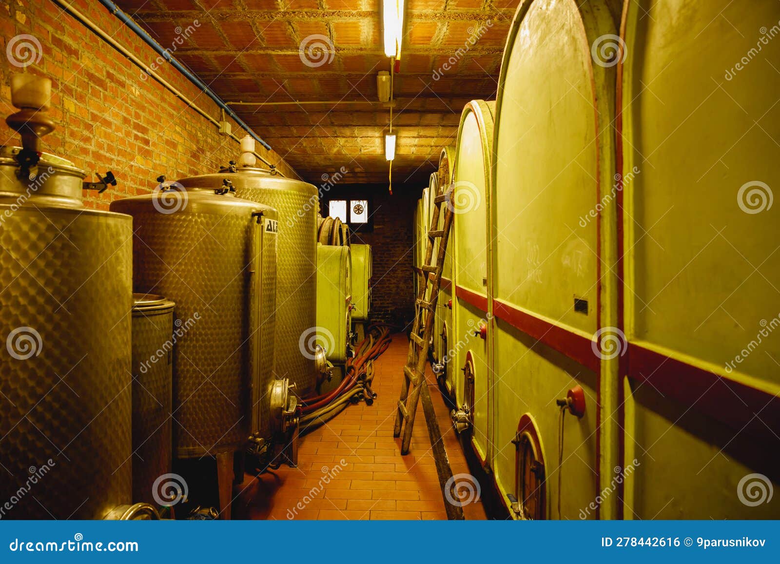 Concrete Wine Tanks, Cement Barrels for Aging. Stock Photo Image of