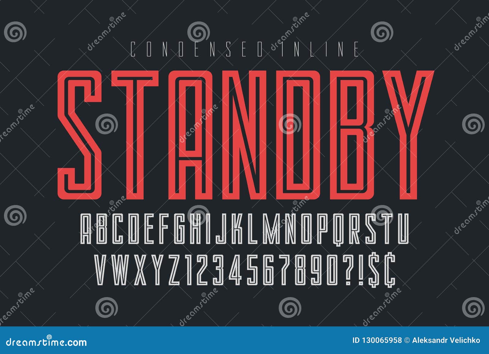 condensed simple display font , alphabet, typeface