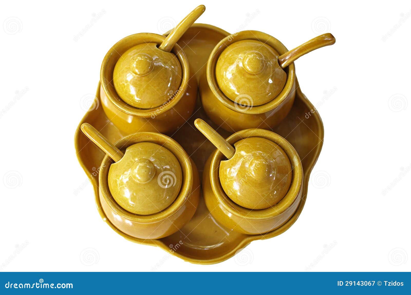 Condiment in ceramic cup stock image. Image of isolate 29143067