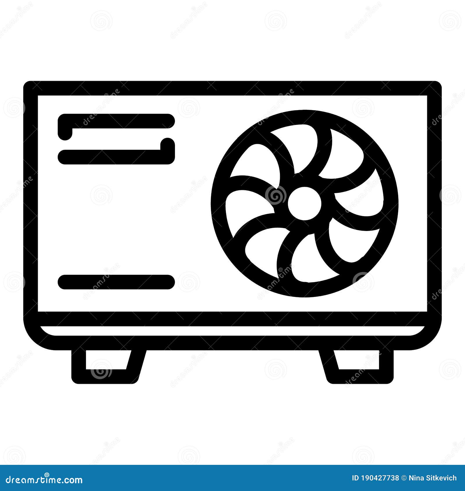 Conditioner Climate Control Icon, Outline Style Stock Vector