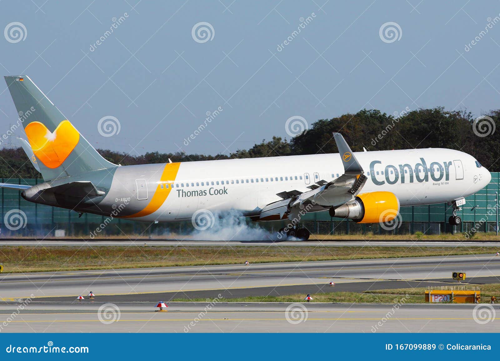 Condor Airline Plane Landing, Touchdown Editorial Stock Image Image